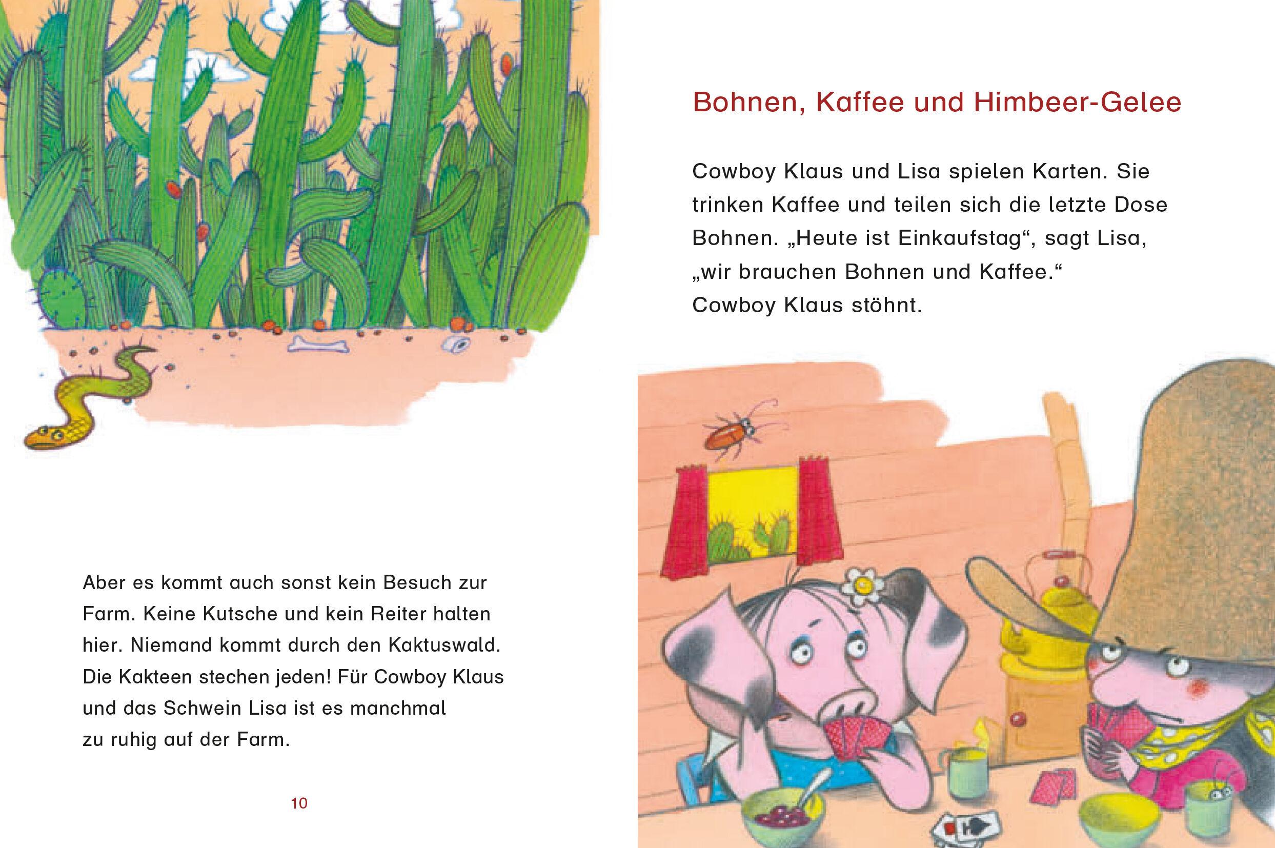 Beispielinhalt (Bild) Cowboy Klaus und sein Schwein Lisa