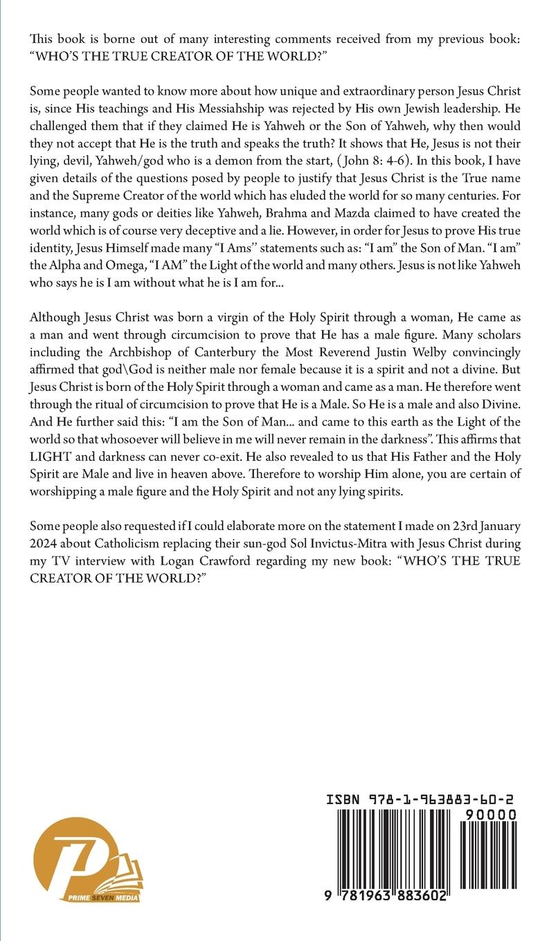 Rückseitencover The Uniqueness of Jesus Christ the Saviour