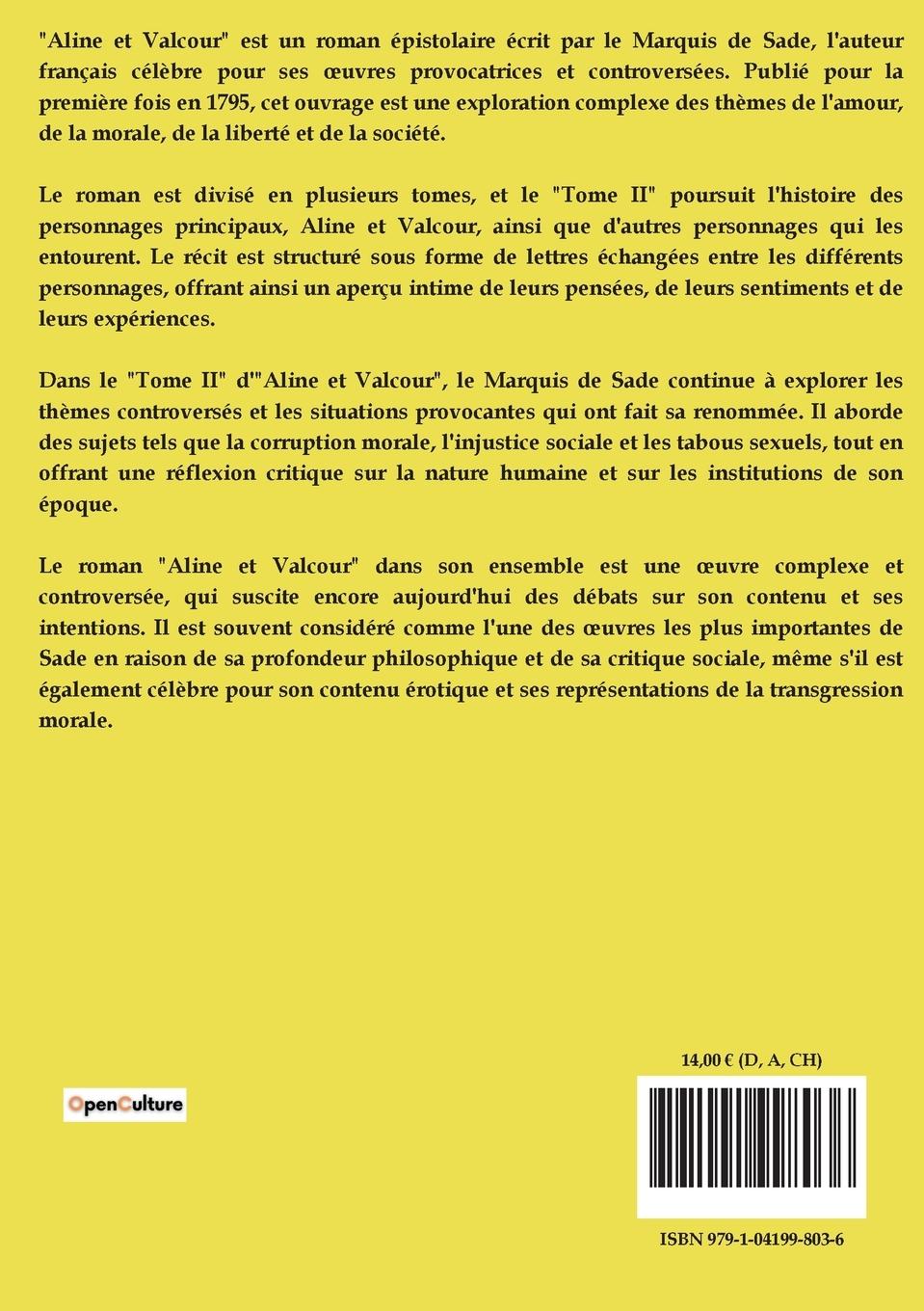 Rückseitencover Aline et Valcour