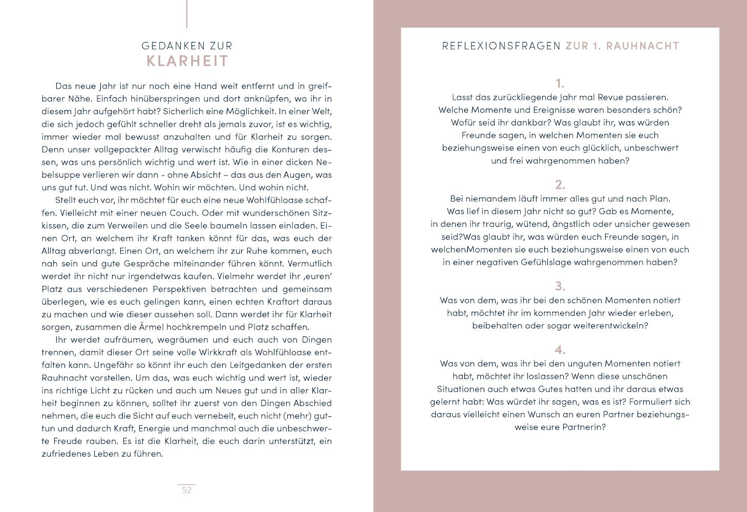 Beispielinhalt (Bild) Rauhnächte für Paare - 12 Tage nur für euch