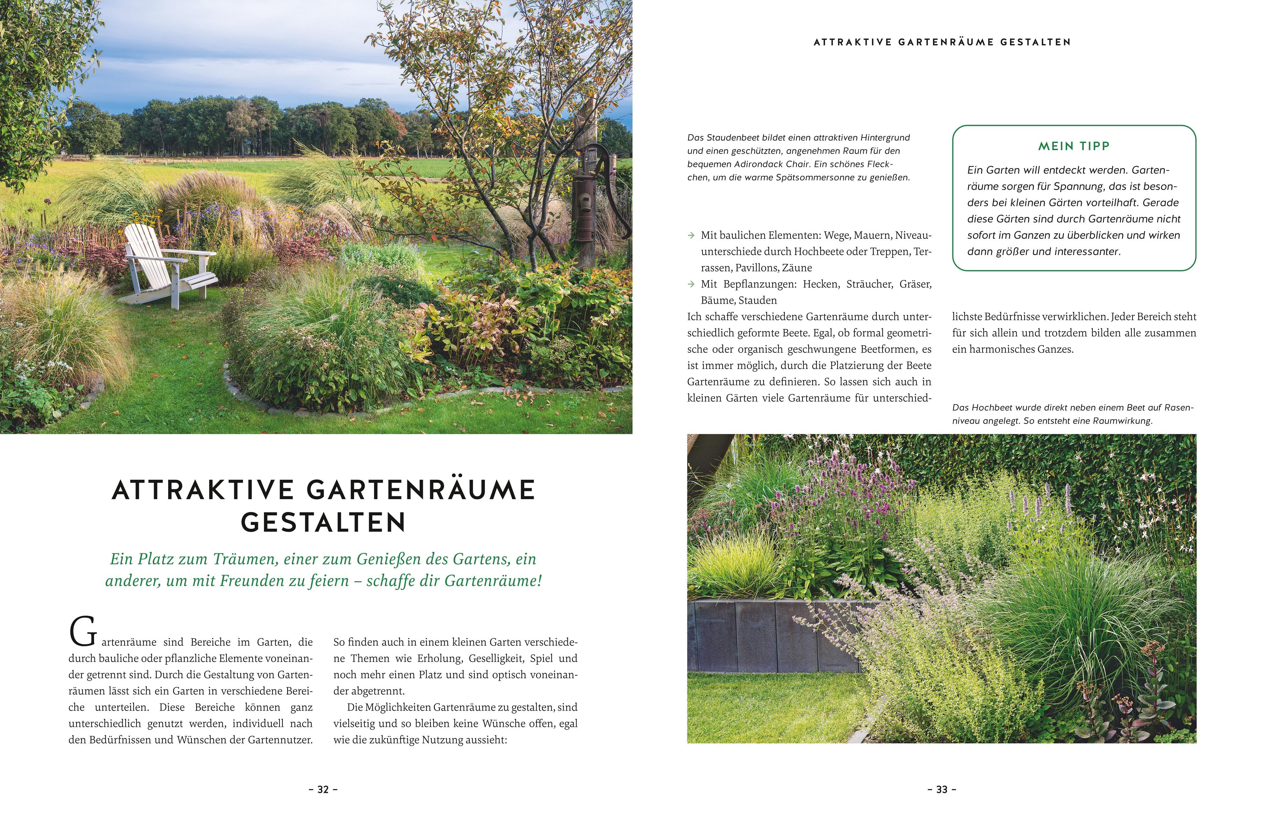 Beispielinhalt (Bild) 100 Gestaltungsideen für kleine Gärten
