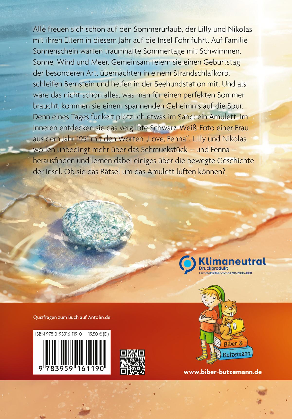 Rückseitencover Abenteuer auf Föhr - Lilly, Nikolas und das geheimnisvolle Amulett