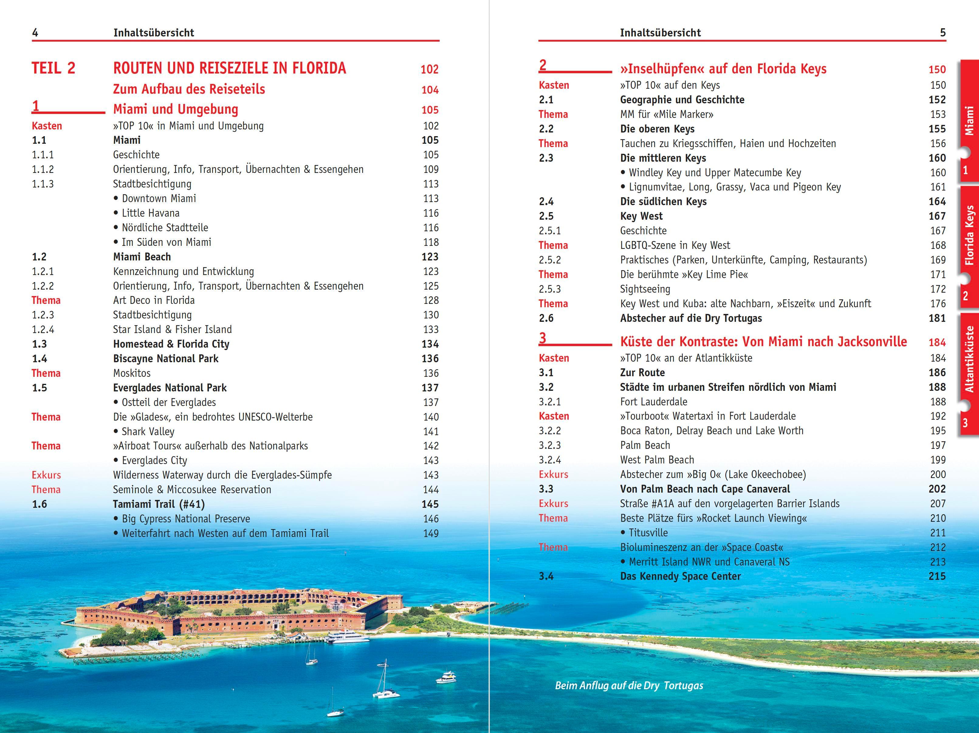 Beispielinhalt (Bild) Reise Know-How Reiseführer Florida mit New Orleans