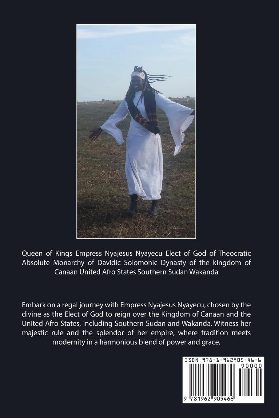 Rückseitencover Queen of Kings Empress Nyajesus Nyayecu Elect of God of the Kingdom of Canaan United Afro States Southern Sudan Wakanda