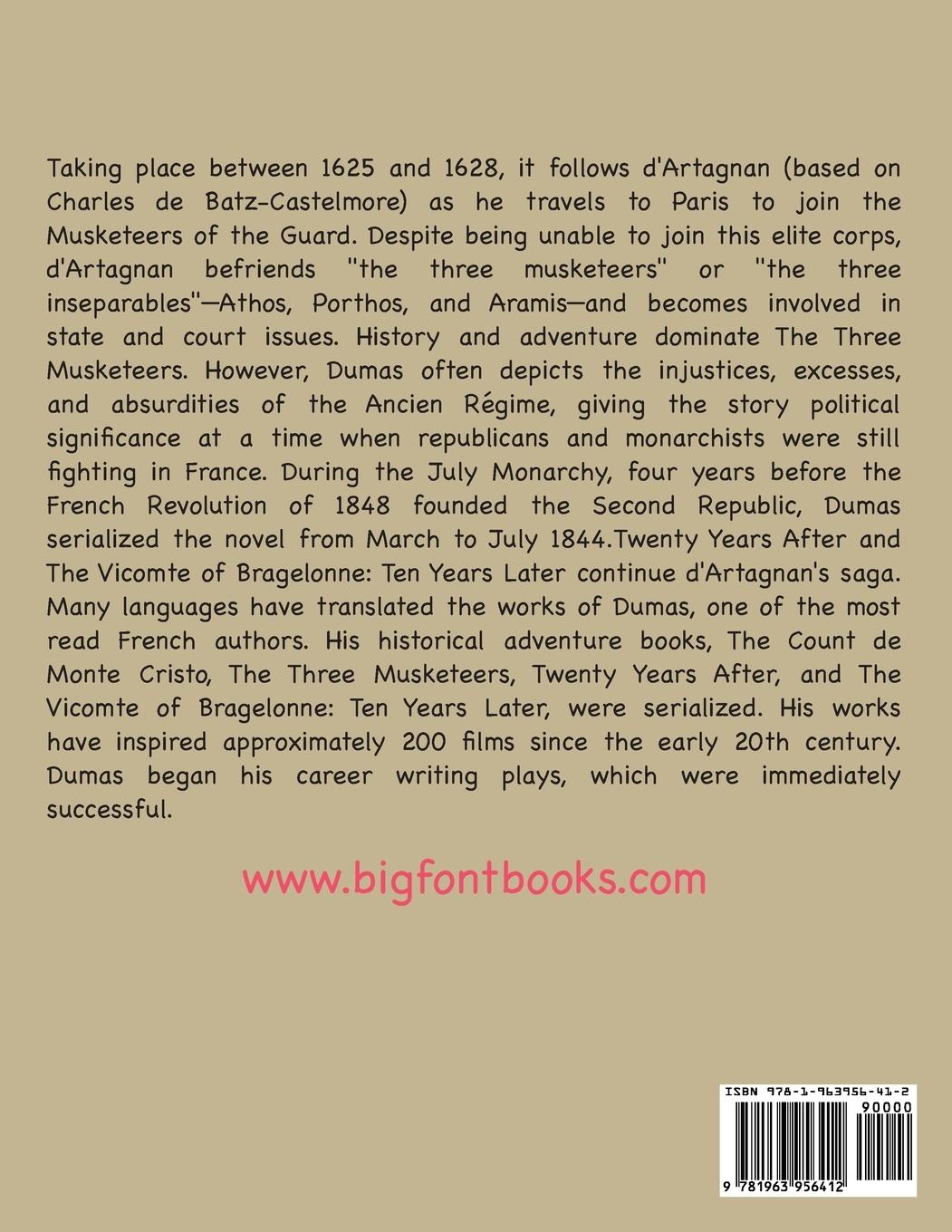 Rückseitencover The Three Musketeers