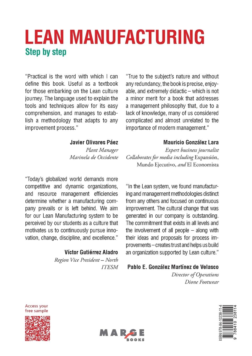 Rückseitencover Lean Manufacturing. Step by step