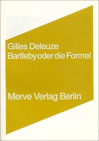 Vorderes Coverbild Bartleby oder die Formel