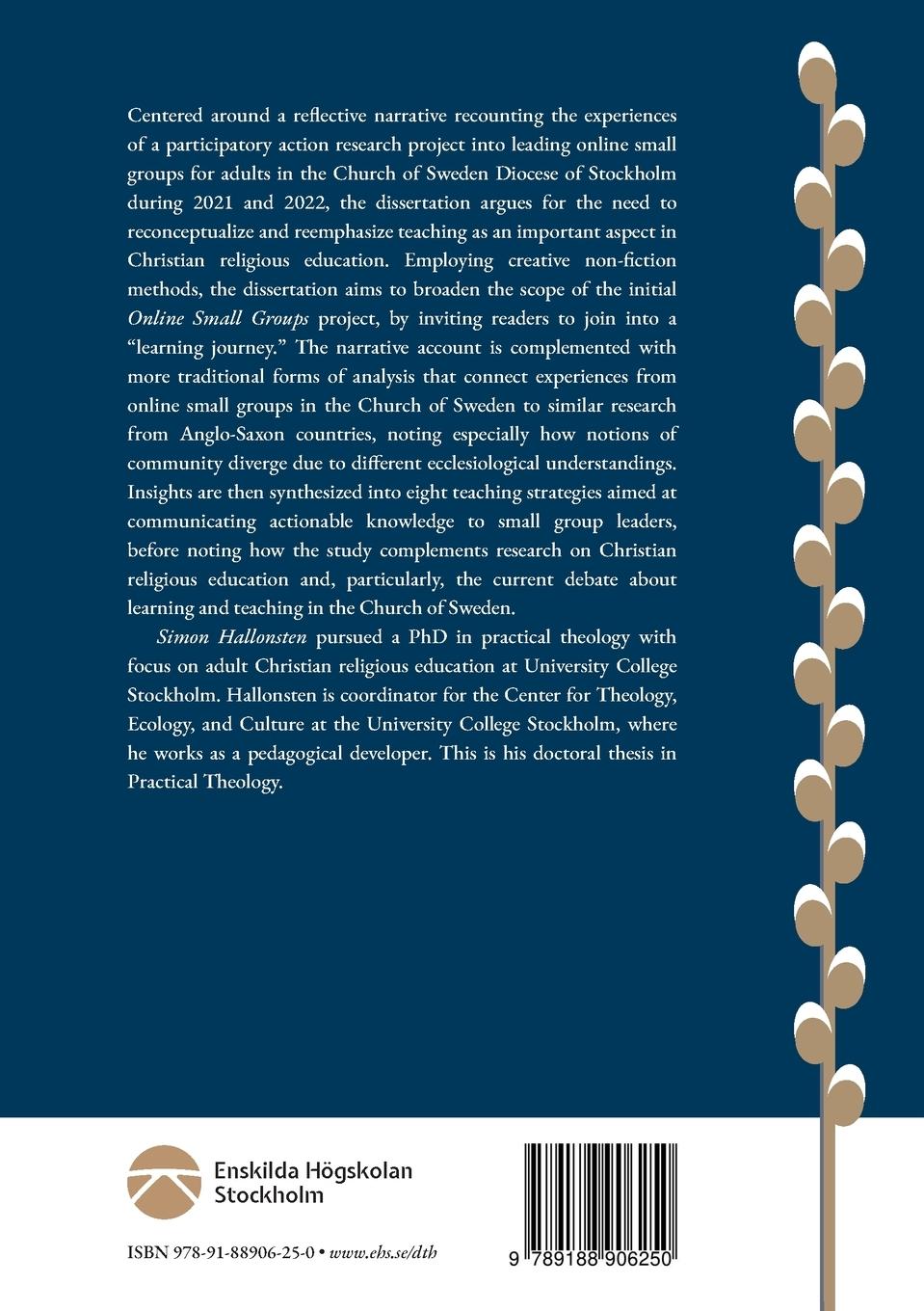 Rückseitencover Online Small Groups as Sites of Teaching