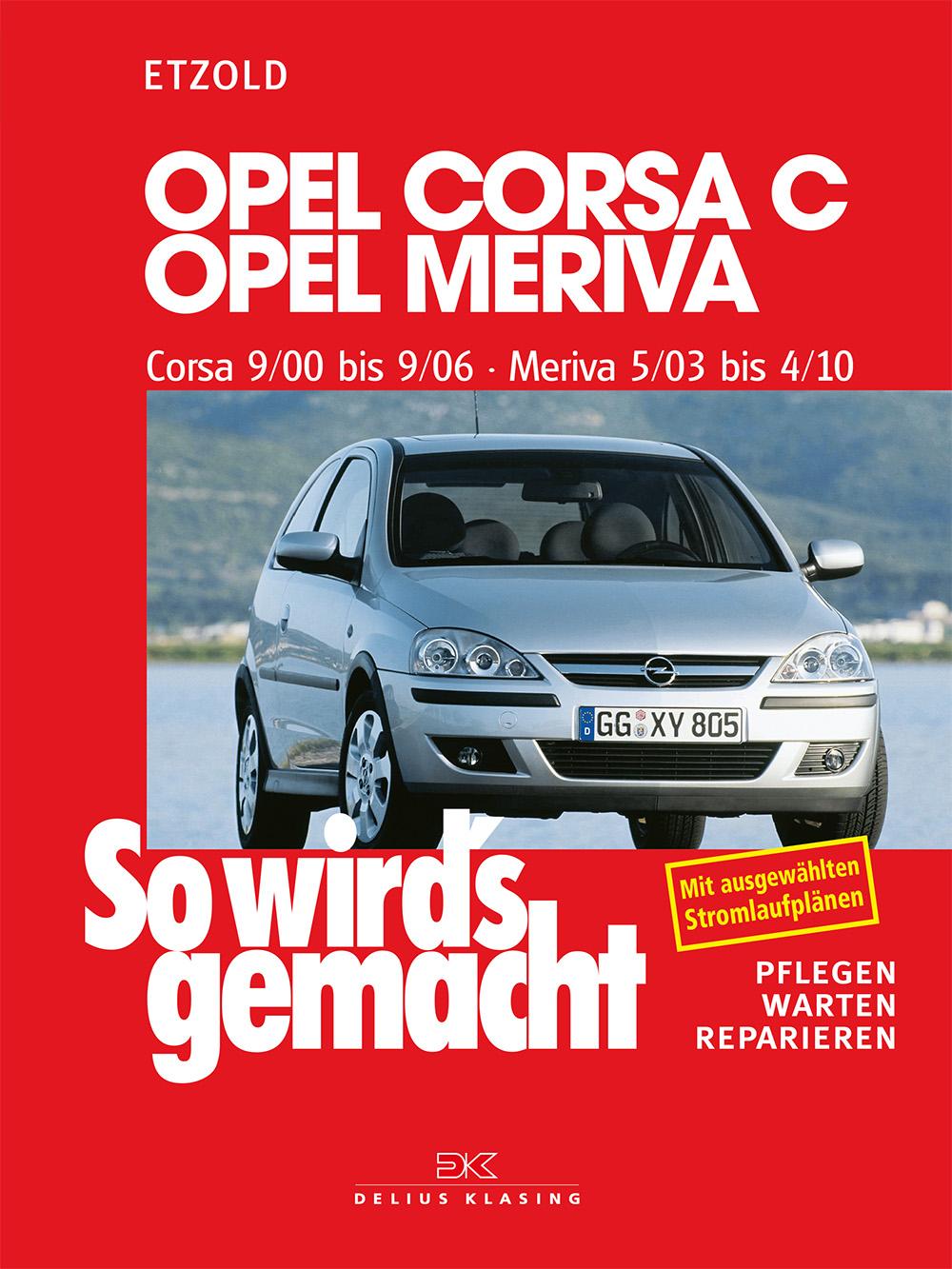 Vorderes Coverbild Opel Corsa C 9/00 bis 9/06, Opel Meriva 5/03 bis 4/10