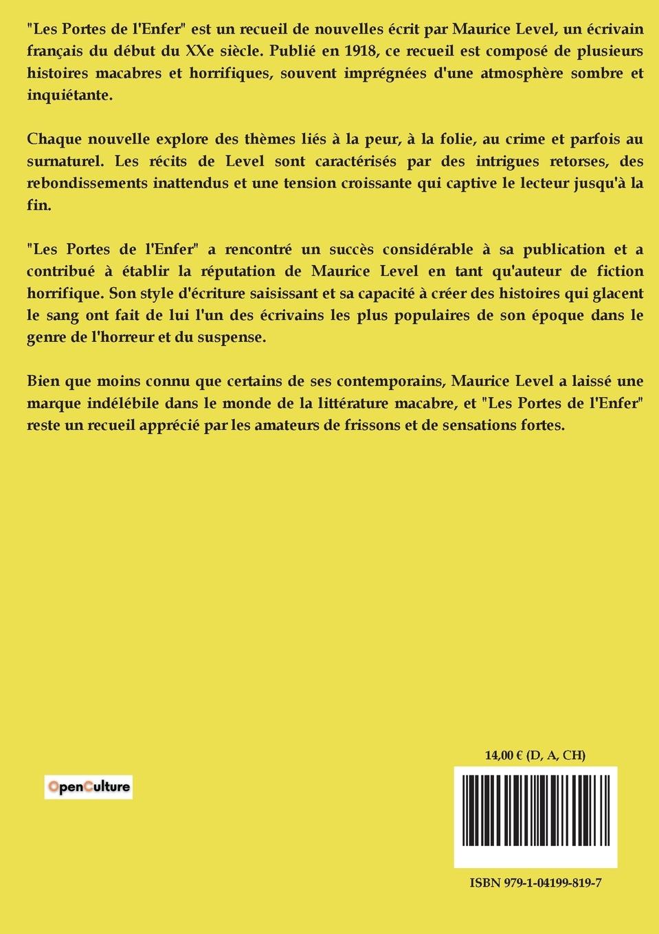 Rückseitencover Les Portes de l'Enfer