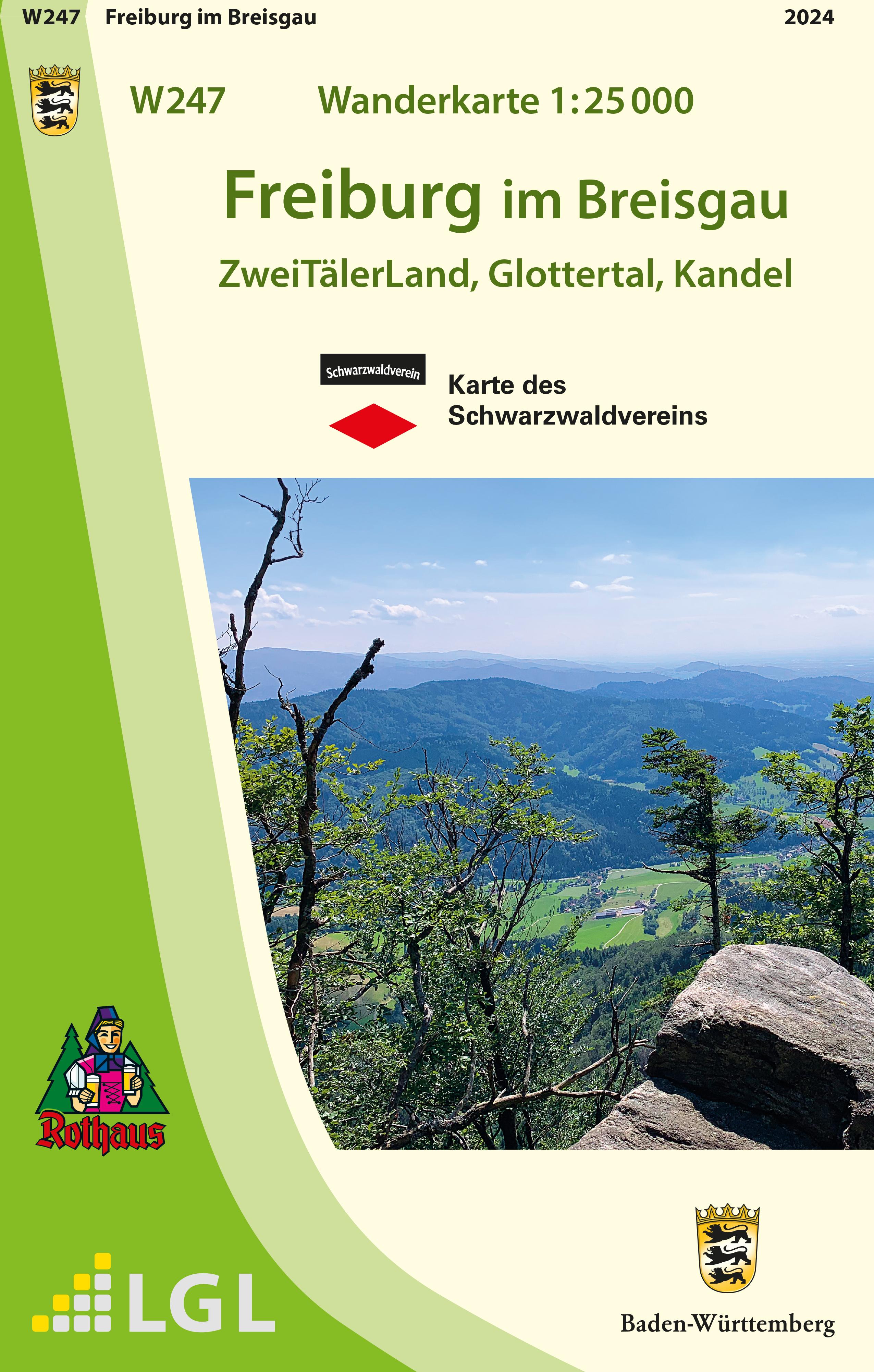 Vorderes Coverbild Wanderkarte 1:25 000 Freiburg im Breisgau