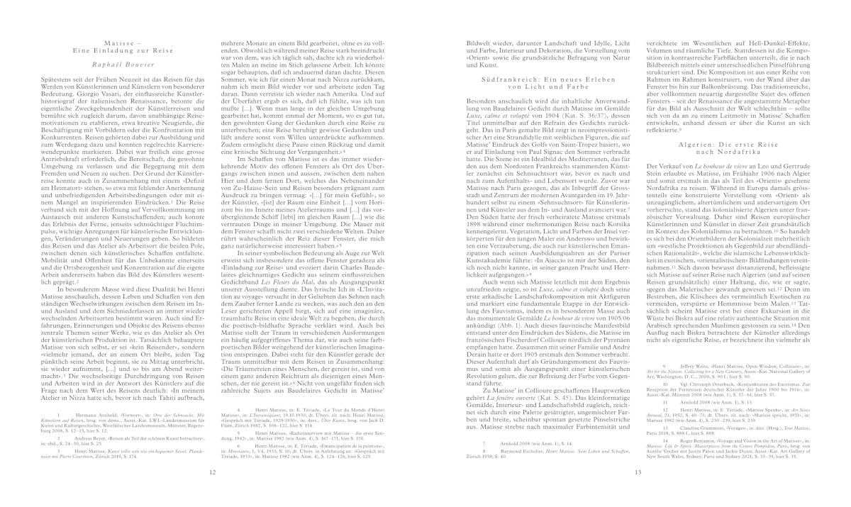 Beispielinhalt (Bild) Matisse. Einladung zur Reise. Der große Ausstellungskatalog zur Henri Matisse Retrospektive der Fondation Beyeler in Basel. Meisterwerke der Moderne. Fauvismus