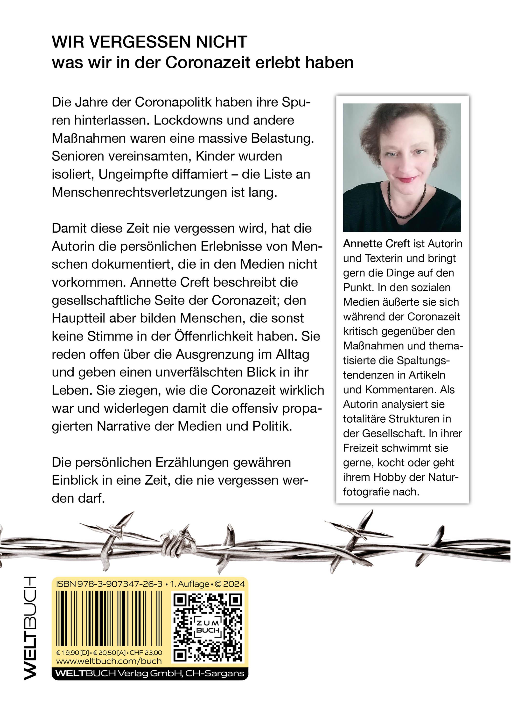 Rückseitencover Wir vergessen nicht