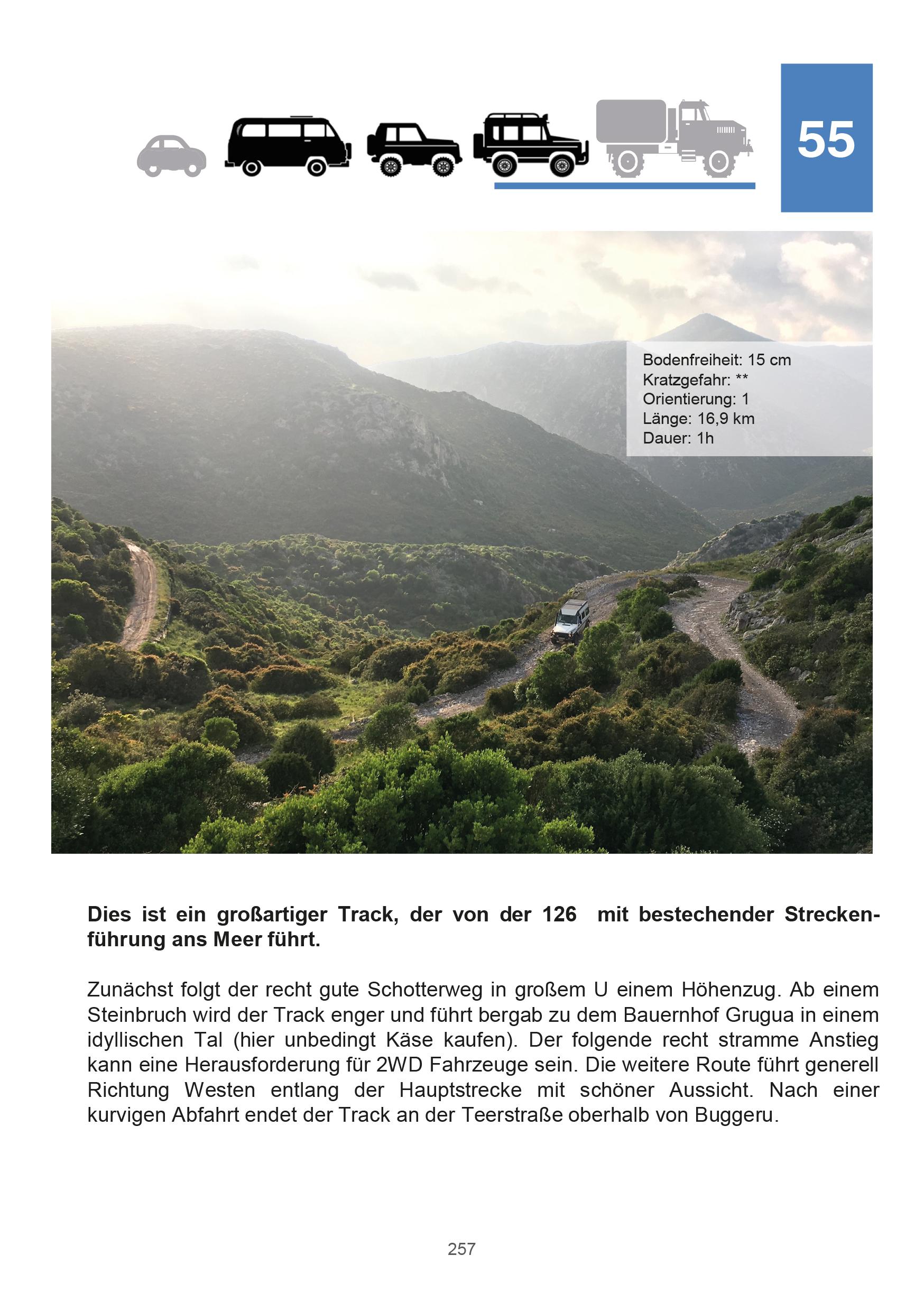 Beispielinhalt (Bild) Trackbook Sardinien 4. Auflage