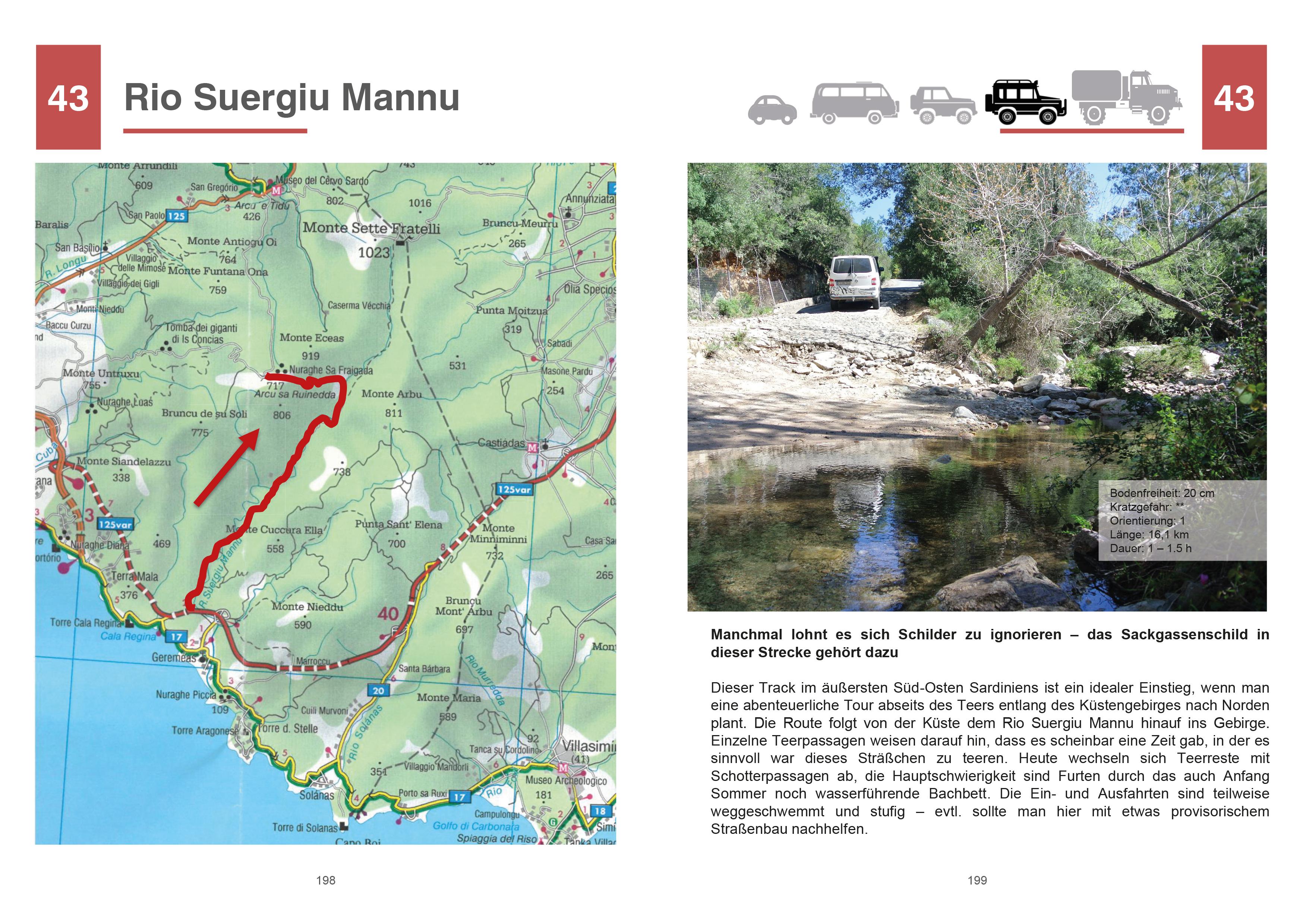 Beispielinhalt (Bild) Trackbook Sardinien 4. Auflage