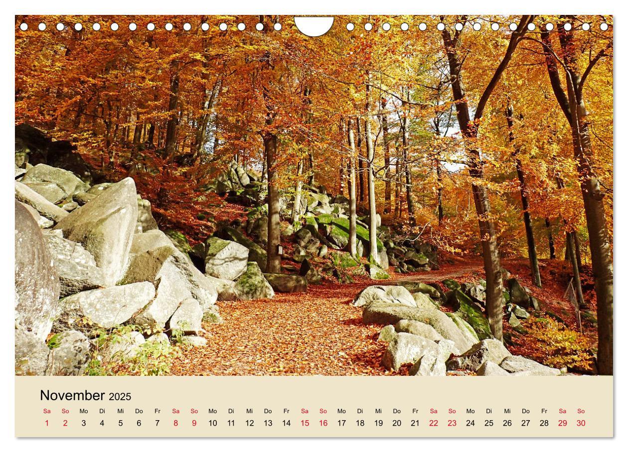 Beispielinhalt (Bild) Entlang der Bergstraße Burgen, Wein und Fachwerk (Wandkalender 2025 DIN A4 quer), CALVENDO Monatskalender