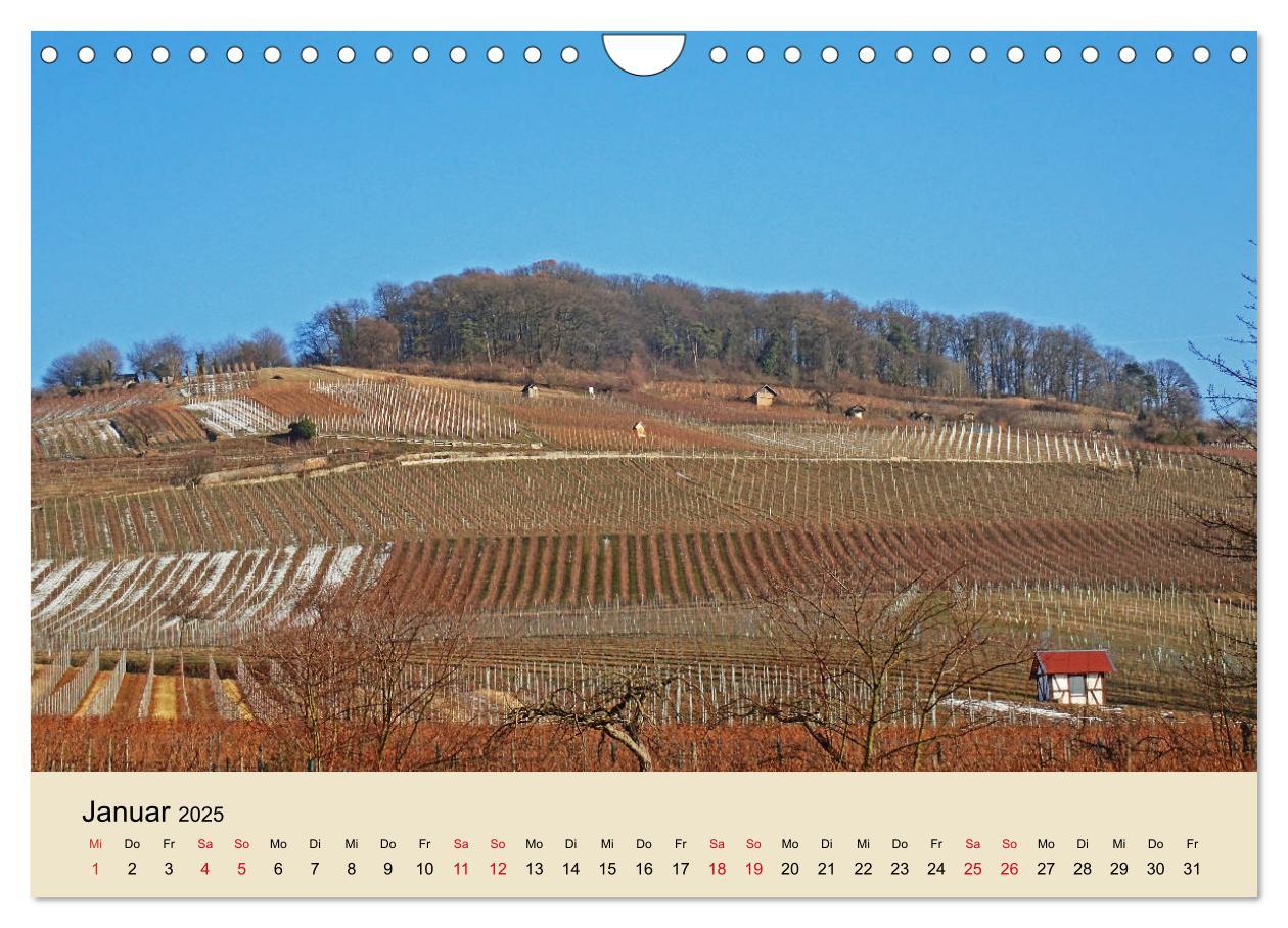 Beispielinhalt (Bild) Entlang der Bergstraße Burgen, Wein und Fachwerk (Wandkalender 2025 DIN A4 quer), CALVENDO Monatskalender