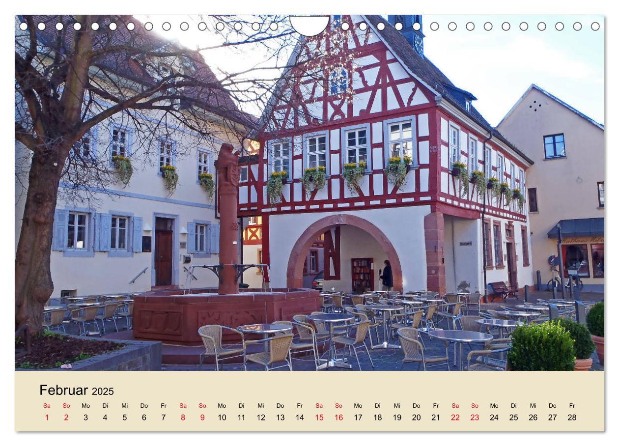 Beispielinhalt (Bild) Entlang der Bergstraße Burgen, Wein und Fachwerk (Wandkalender 2025 DIN A4 quer), CALVENDO Monatskalender