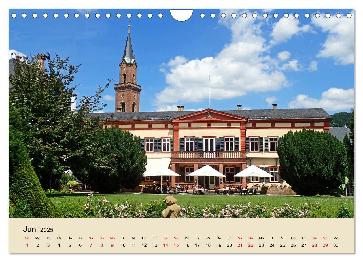 Beispielinhalt (Bild) Entlang der Bergstraße Burgen, Wein und Fachwerk (Wandkalender 2025 DIN A4 quer), CALVENDO Monatskalender