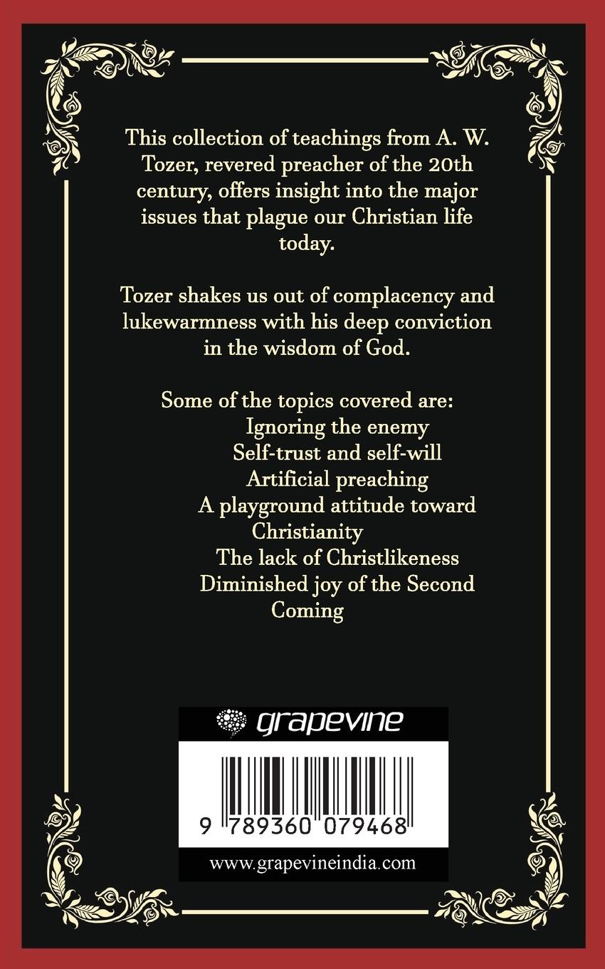 Rückseitencover Warnings from Tozer to the Church