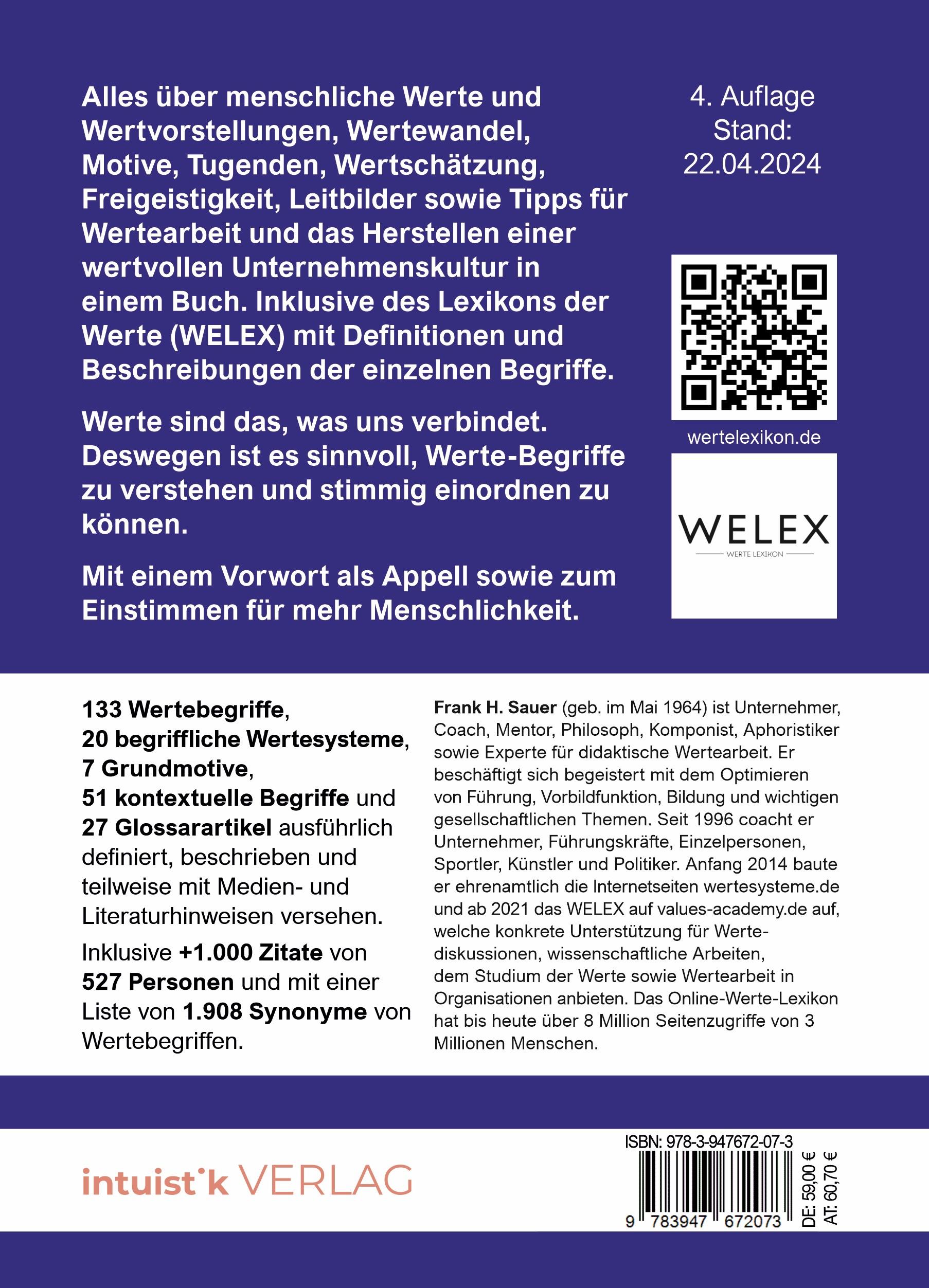 Rückseitencover Das große Buch der Werte 2024