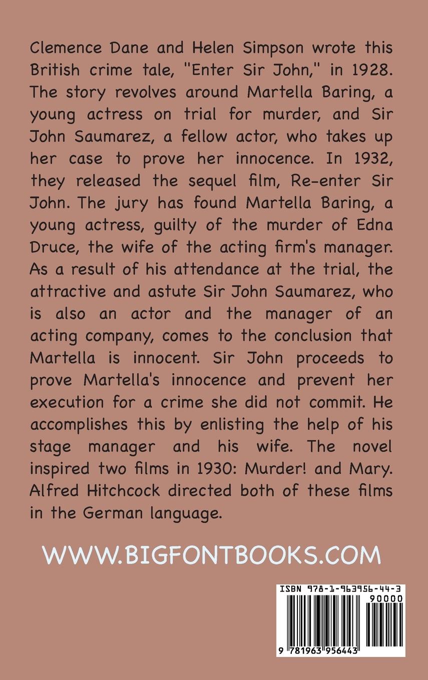 Rückseitencover Enter Sir John