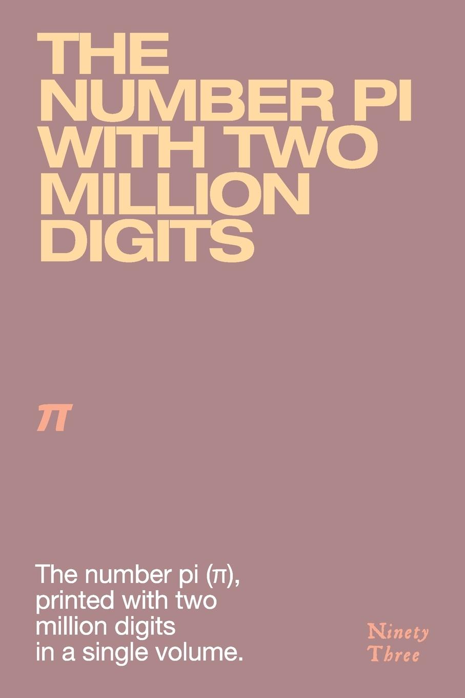 Vorderes Coverbild The number pi with two million digits