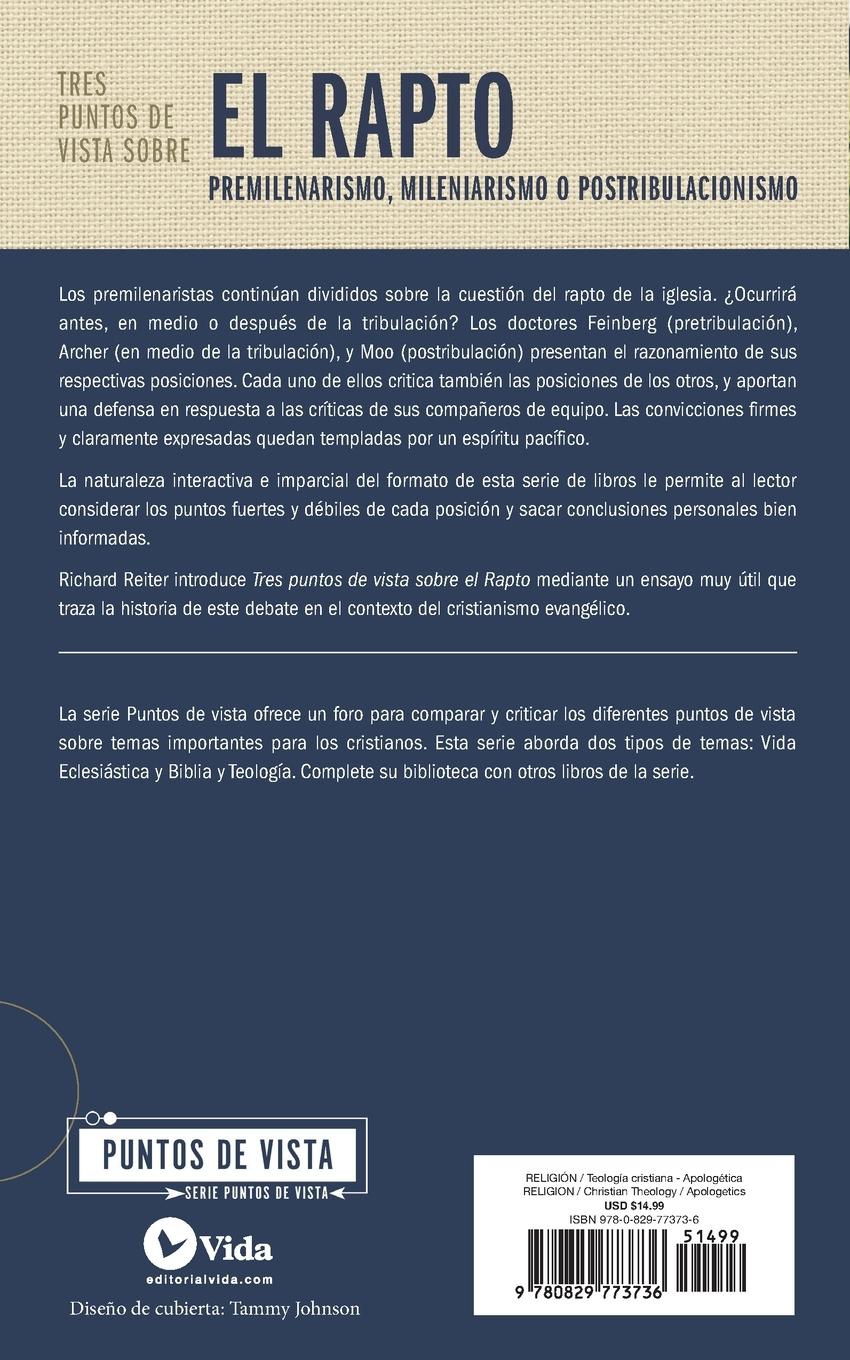 Rückseitencover Tres Puntos de Vista Sobre El Rapto