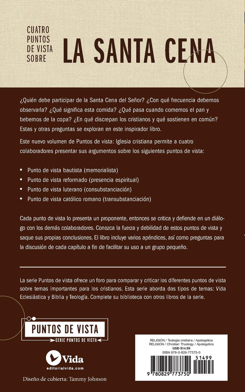 Rückseitencover Cuatro Puntos de Vista Sobre La Santa Cena