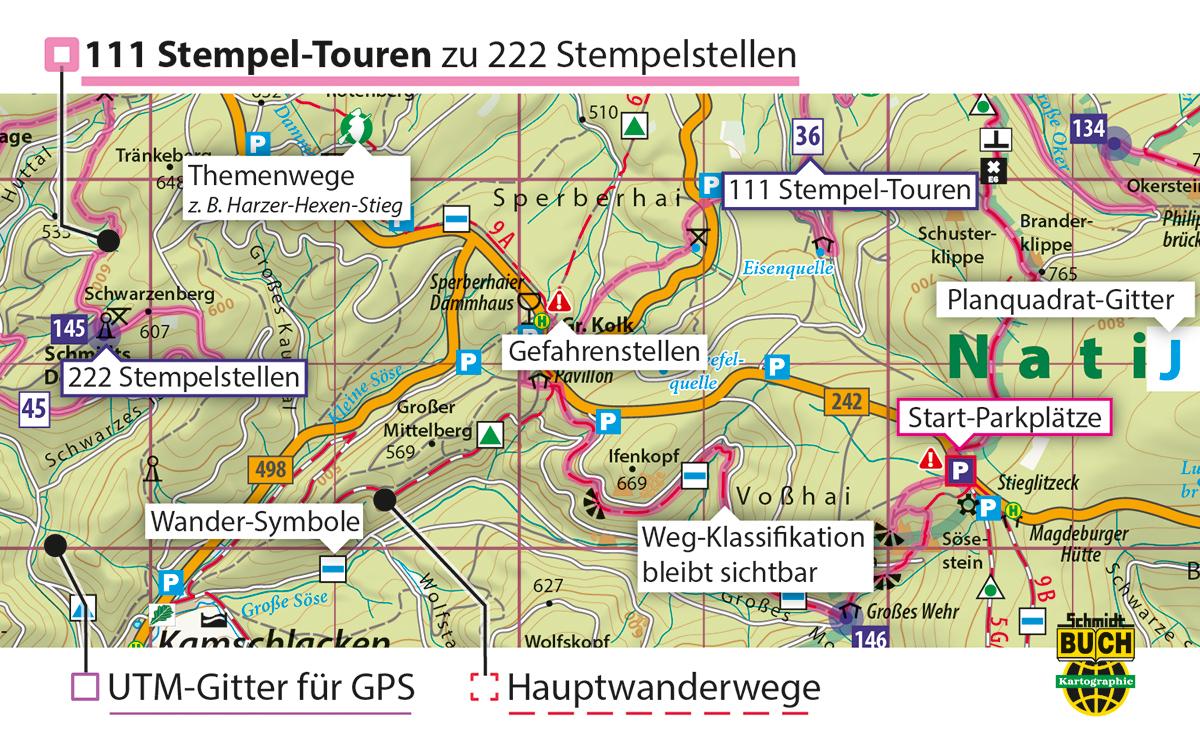 Beispielinhalt (Bild) Harzer Wandernadel