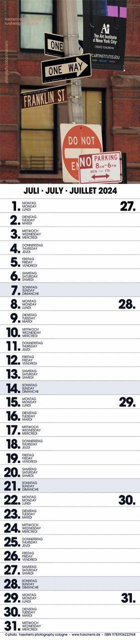 Beispielinhalt (Bild) New York Planer 2025
