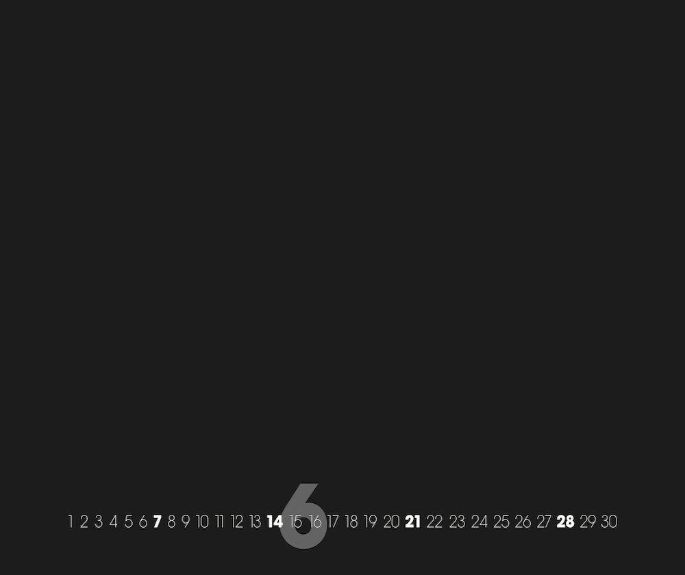 Beispielinhalt (Bild) Black - Schwarz 2023 - XXL Format - Do it yourself Calendar