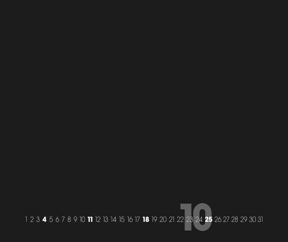 Beispielinhalt (Bild) Black - Schwarz 2023 - XXL Format - Do it yourself Calendar