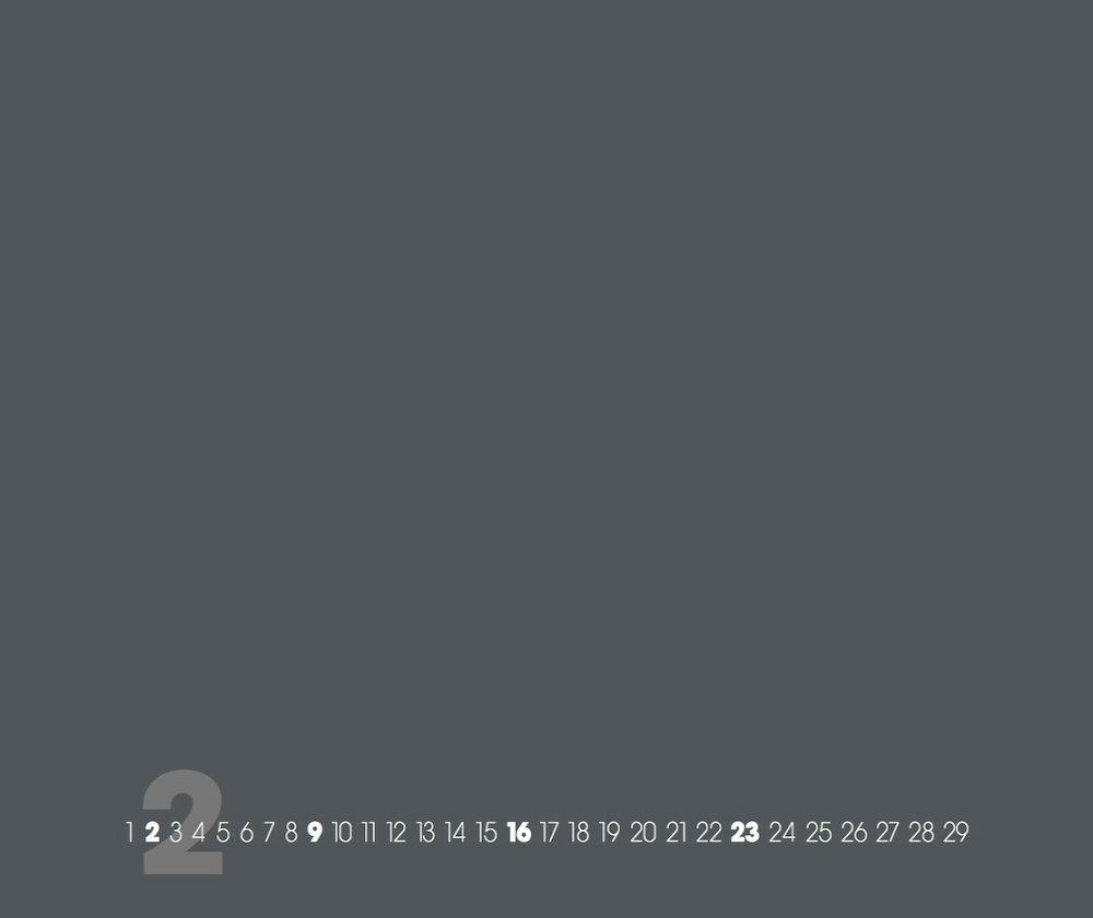 Beispielinhalt (Bild) Grey ? Grau 2025 ? Blanko Gross XL Format