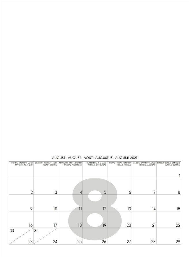 Beispielinhalt (Bild) Mini White 2025 ? Blanko Mini A4 Format