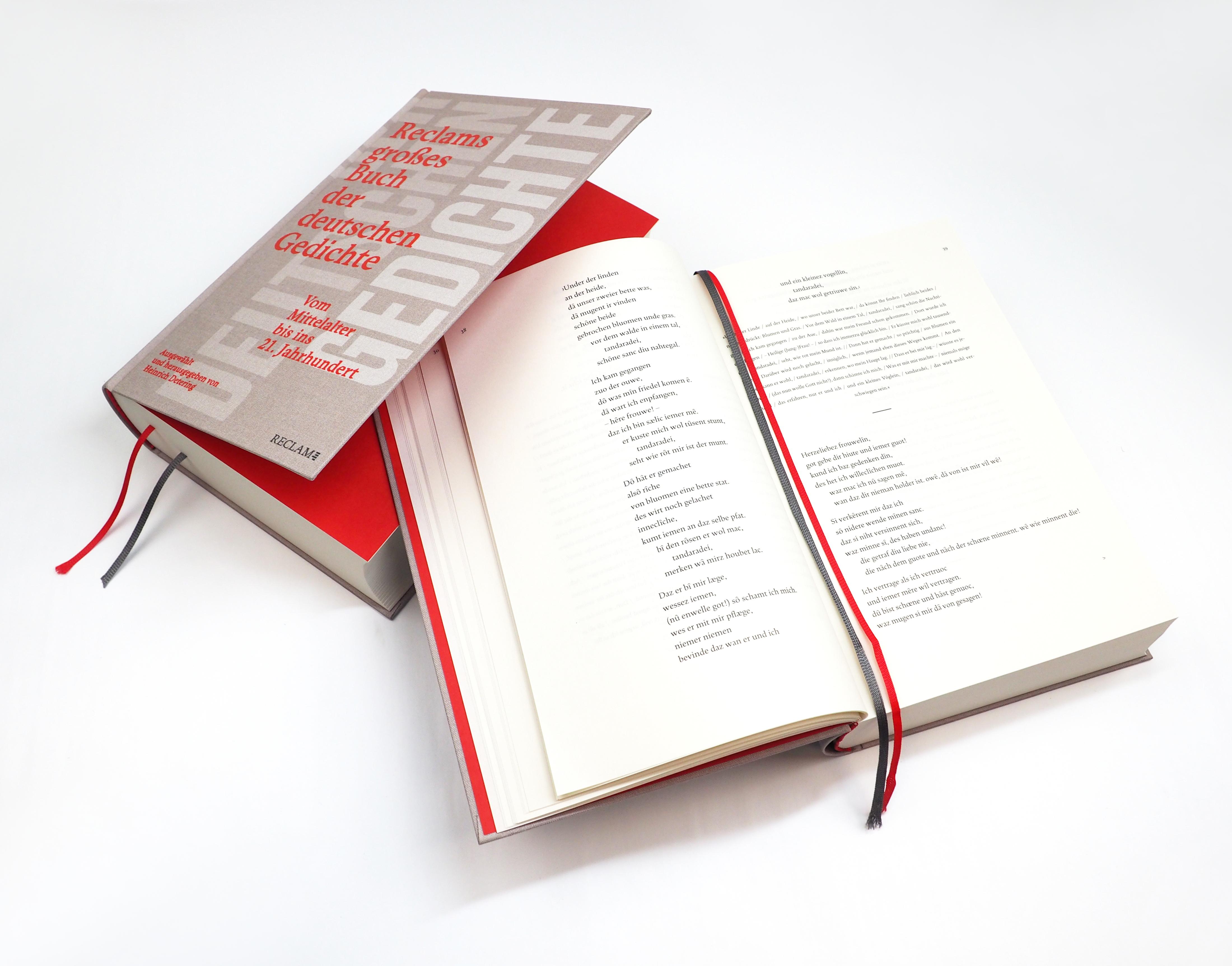 Beispielinhalt (Bild) Reclams großes Buch der deutschen Gedichte. Vom Mittelalter bis ins 21. Jahrhundert