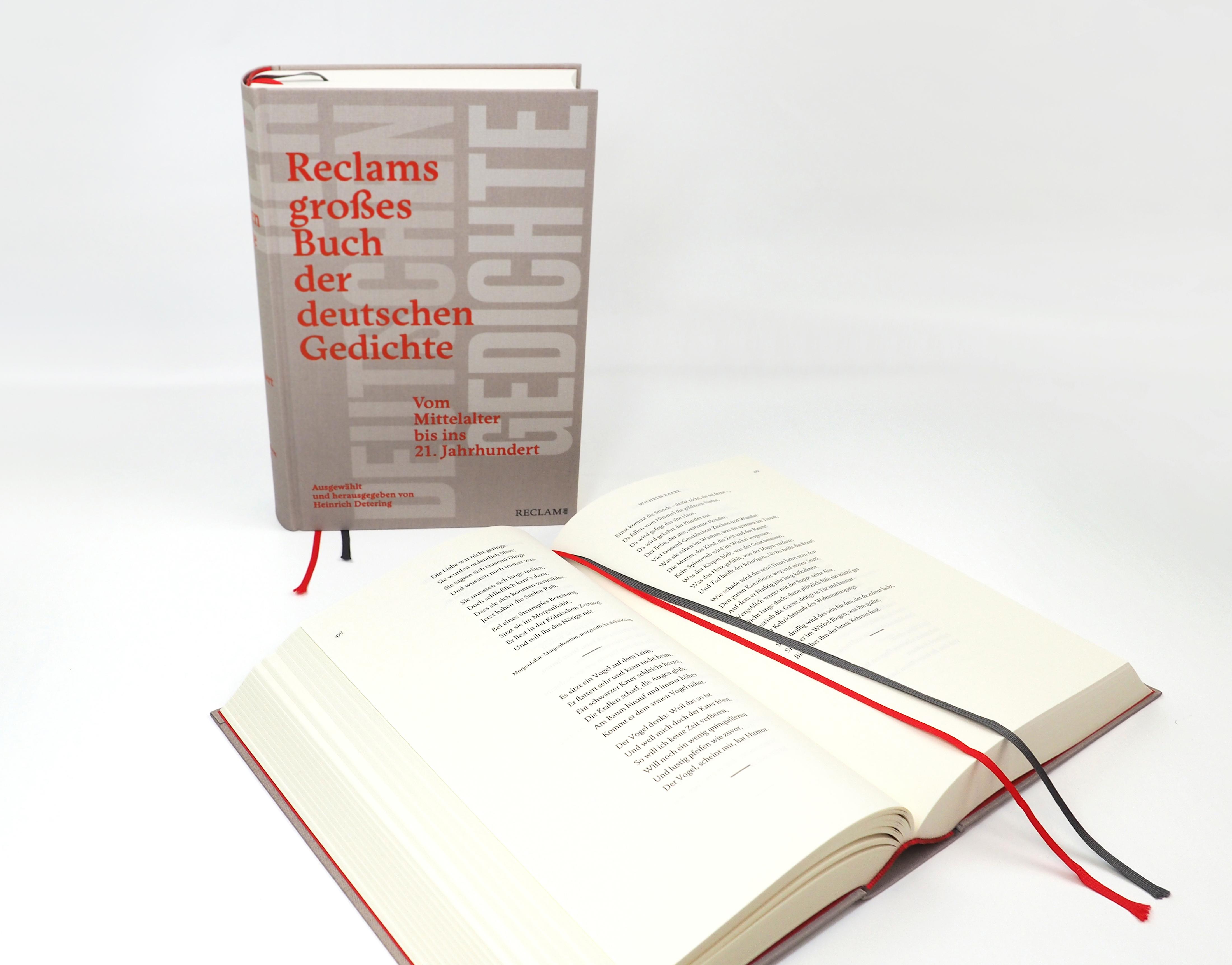 Beispielinhalt (Bild) Reclams großes Buch der deutschen Gedichte. Vom Mittelalter bis ins 21. Jahrhundert