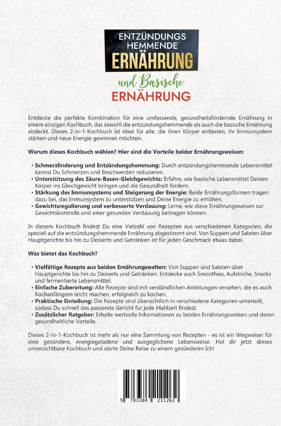 Rückseitencover Entzündungshemmende Ernährung und Basische Ernährung