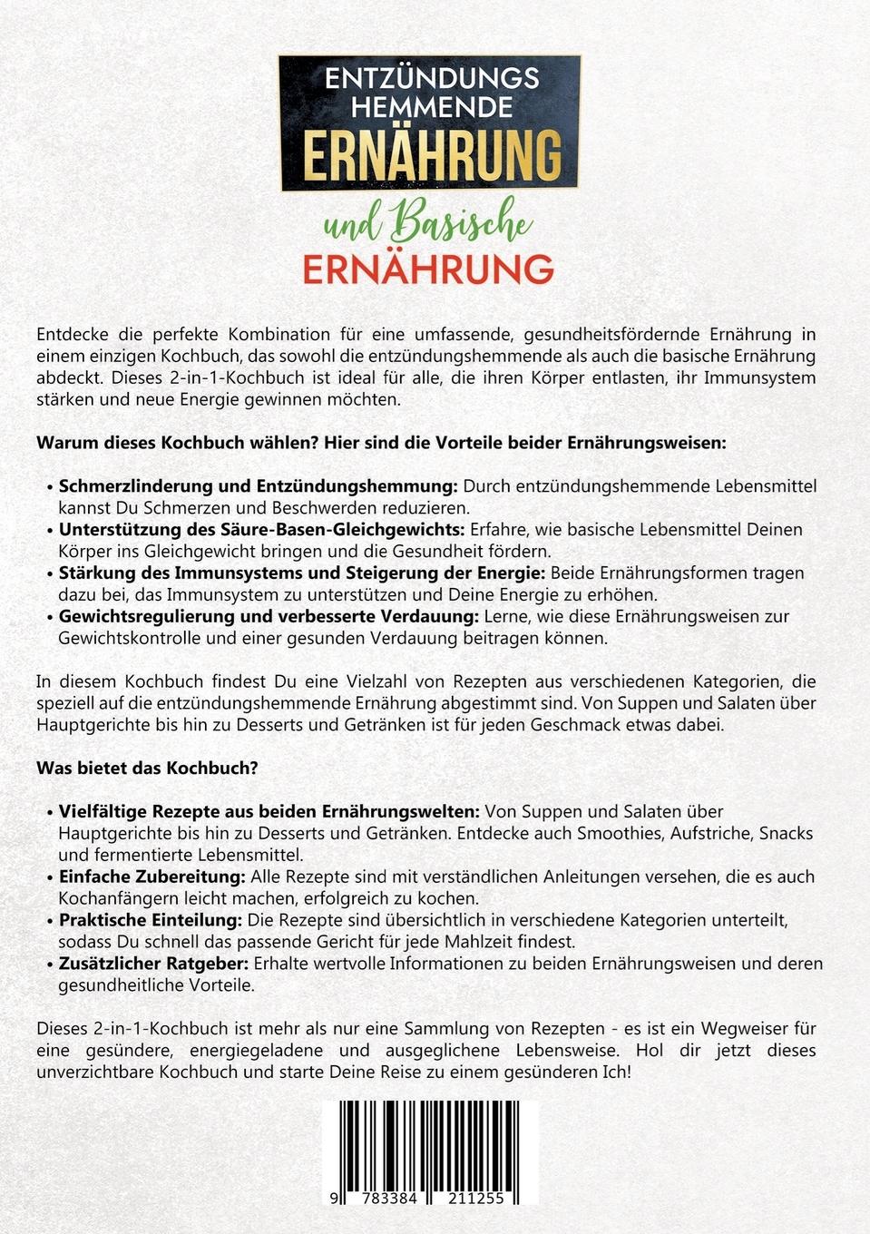 Rückseitencover Entzündungshemmende Ernährung und Basische Ernährung