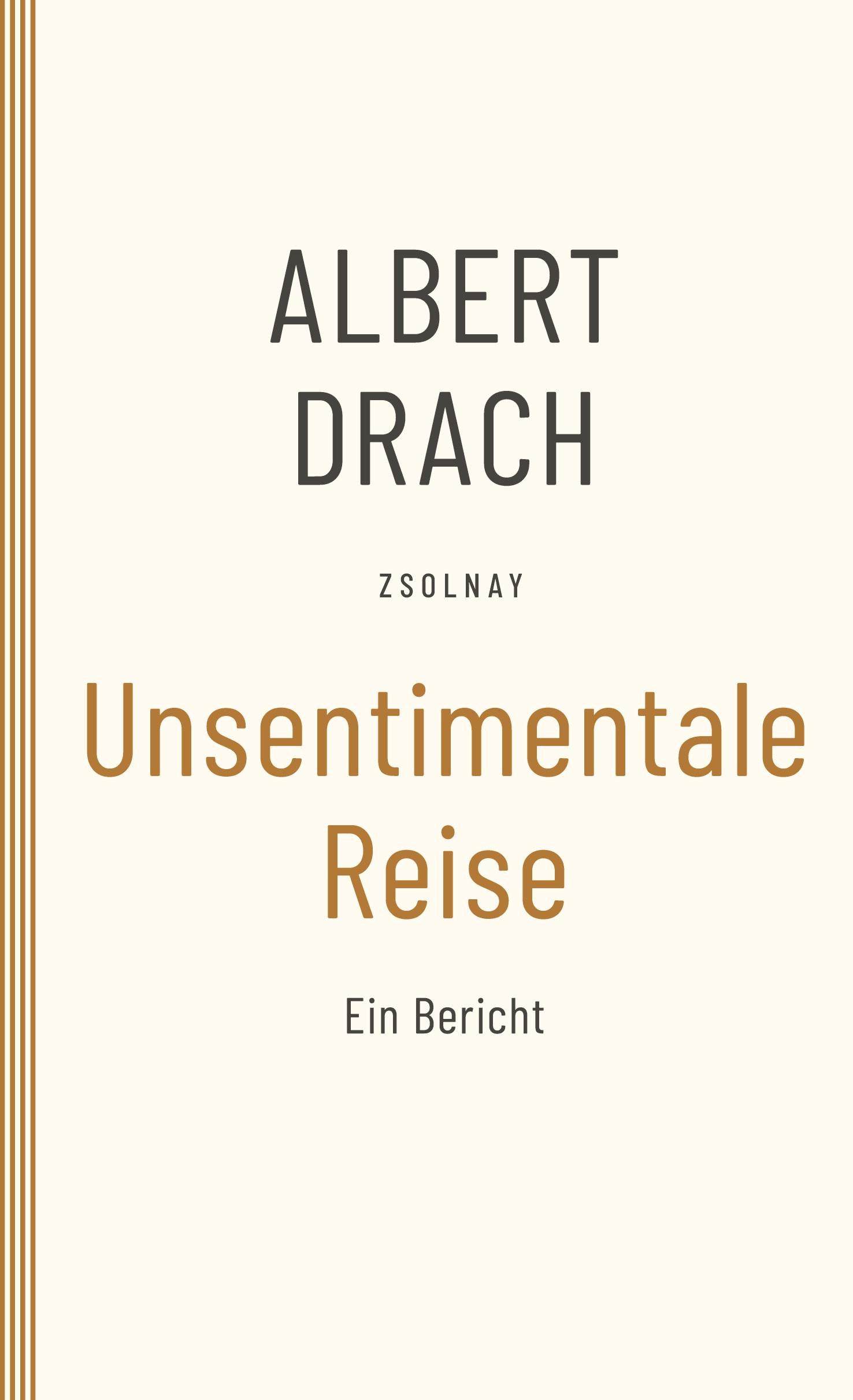 Vorderes Coverbild Unsentimentale Reise