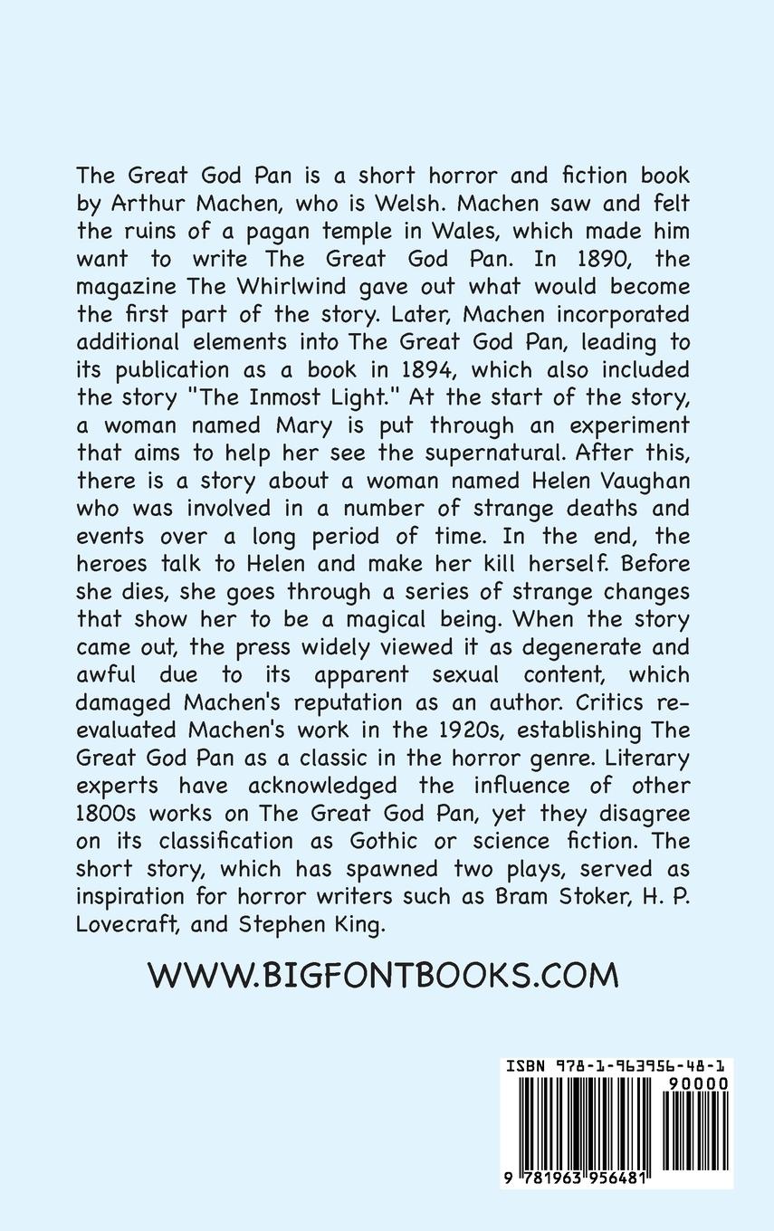 Rückseitencover The Great God Pan