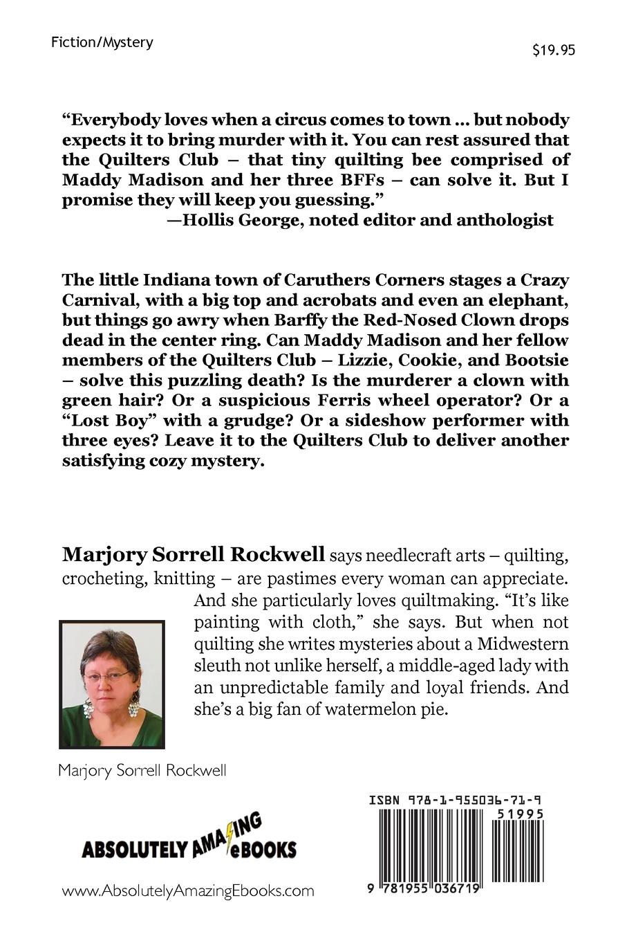 Rückseitencover Maddy Madison and the Crazy Carnival' A Quilter's Club Mystery #20