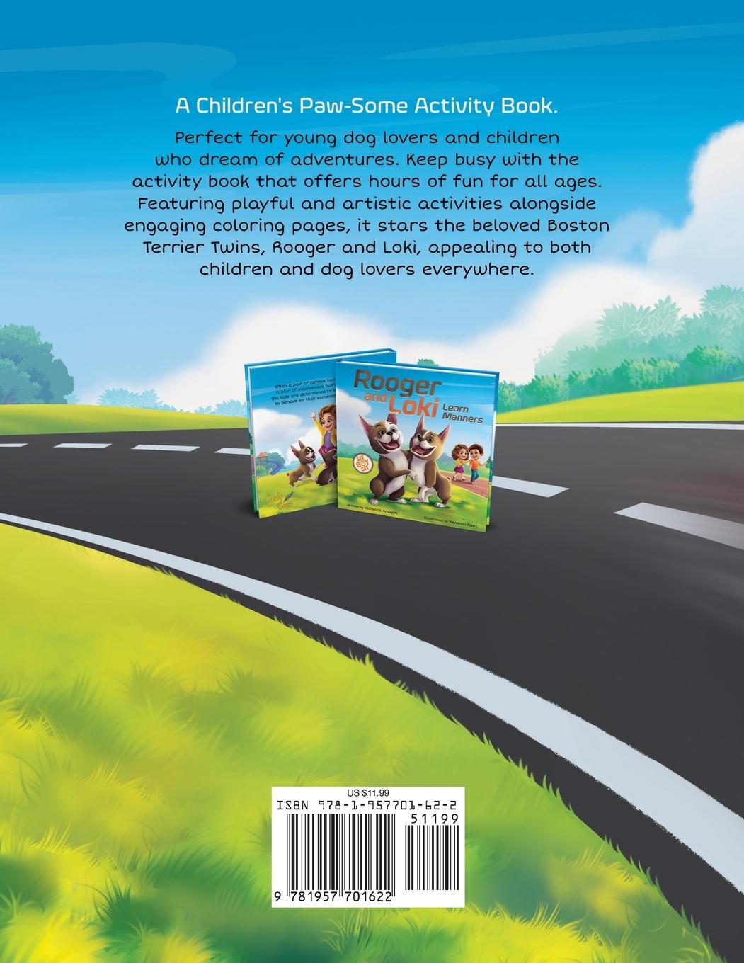 Rückseitencover Boston Terrier Twins Colorful Adventures