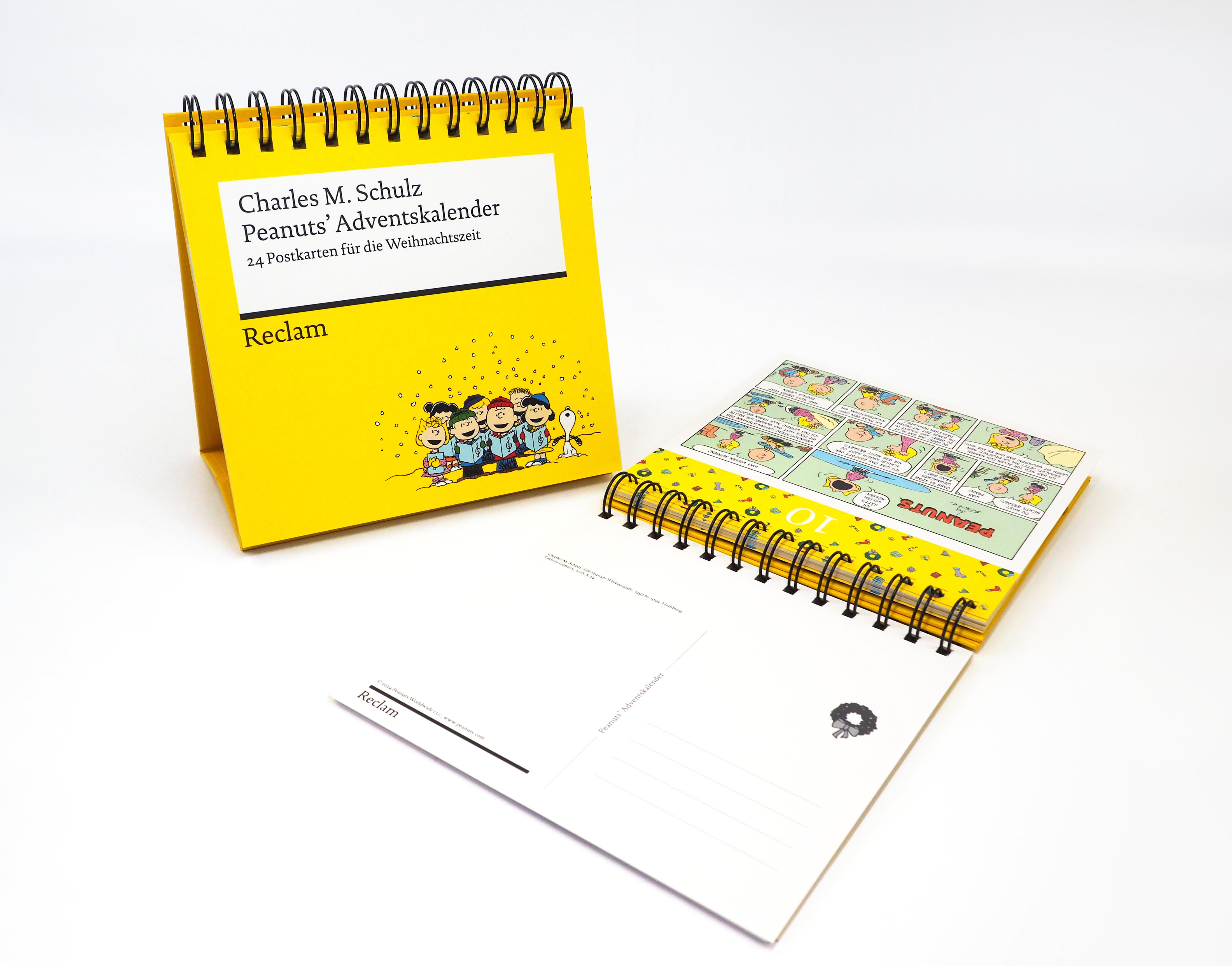 Beispielinhalt (Bild) Peanuts' Adventskalender. 24 Postkarten für die Weihnachtszeit