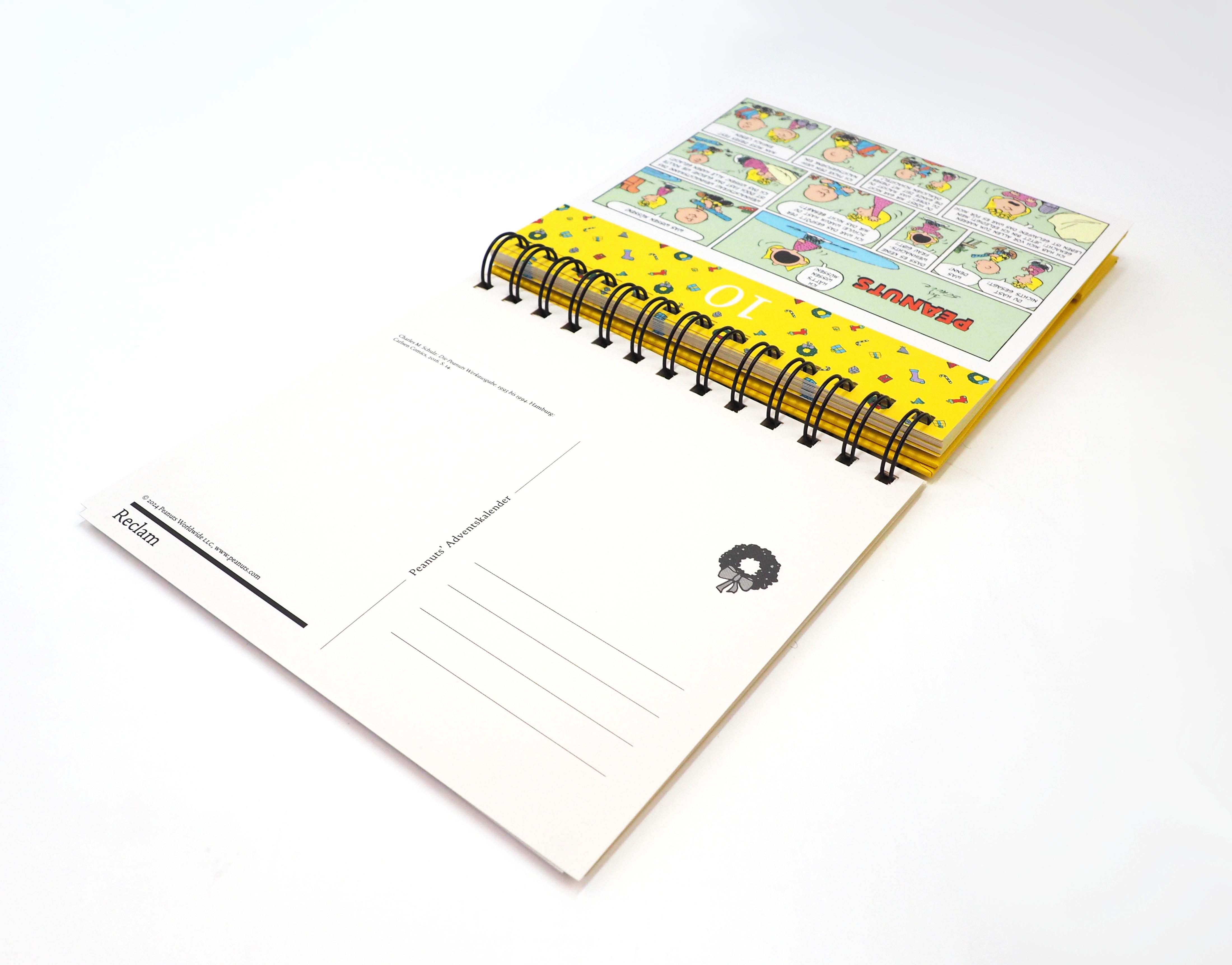 Beispielinhalt (Bild) Peanuts' Adventskalender. 24 Postkarten für die Weihnachtszeit