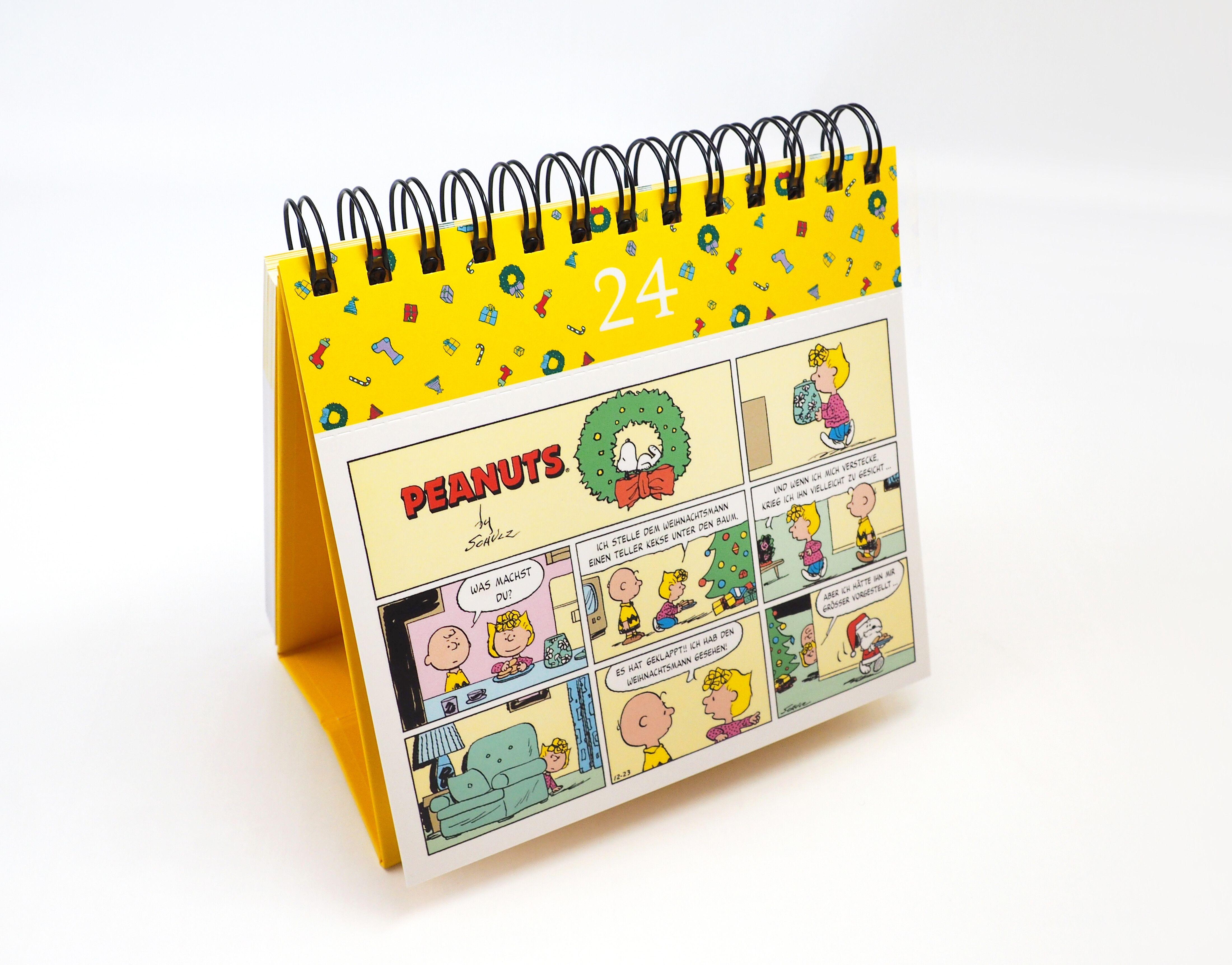 Beispielinhalt (Bild) Peanuts' Adventskalender. 24 Postkarten für die Weihnachtszeit