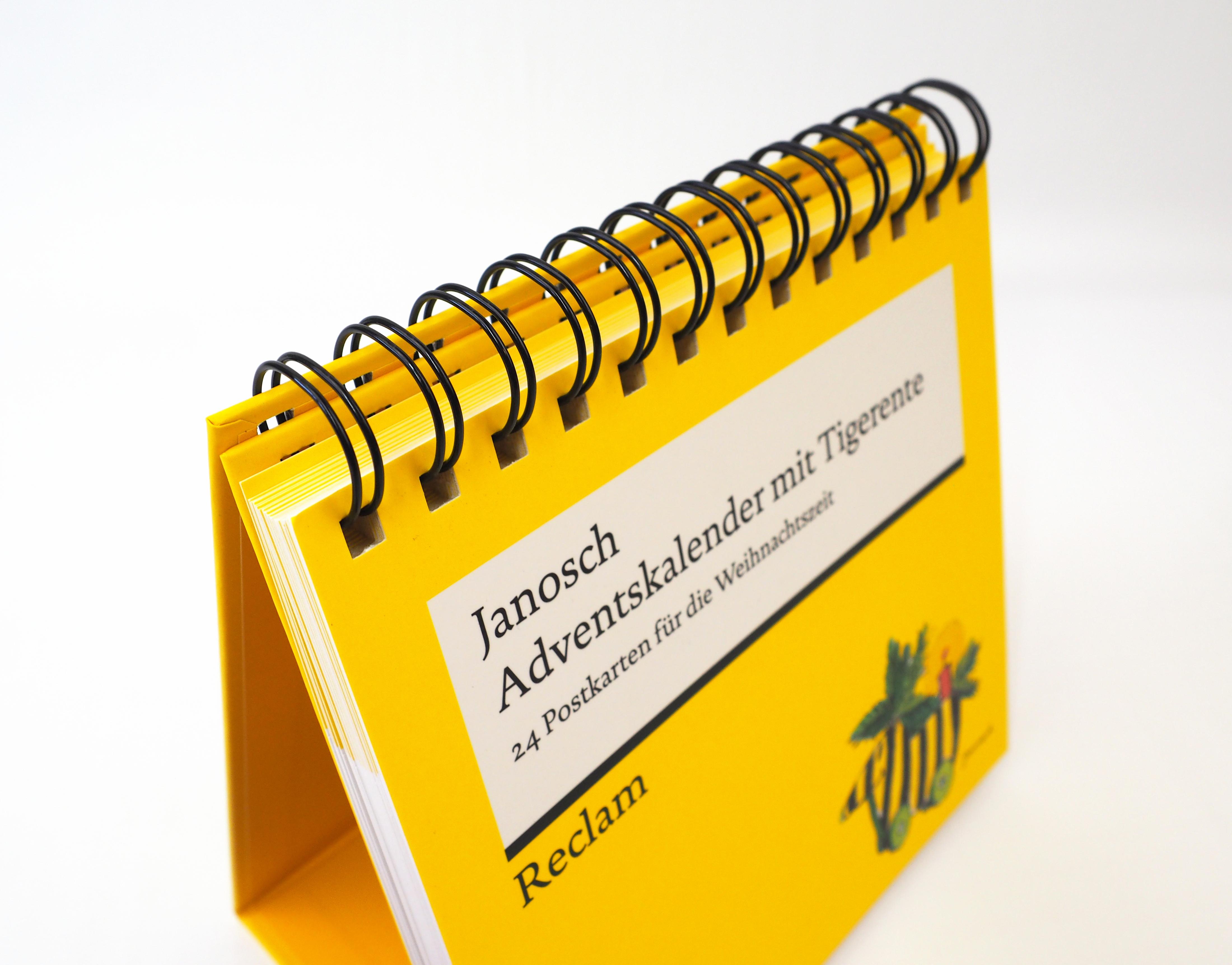 Beispielinhalt (Bild) Adventskalender mit Tigerente. 24 Postkarten für die Weihnachtszeit