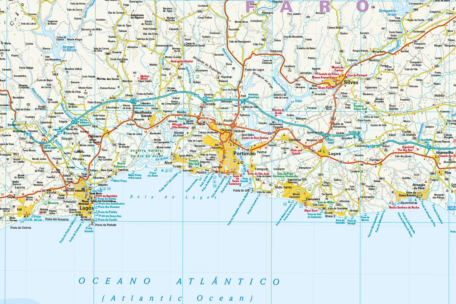 Beispielinhalt (Bild) Reise Know-How Landkarte Algarve 1 : 100.000