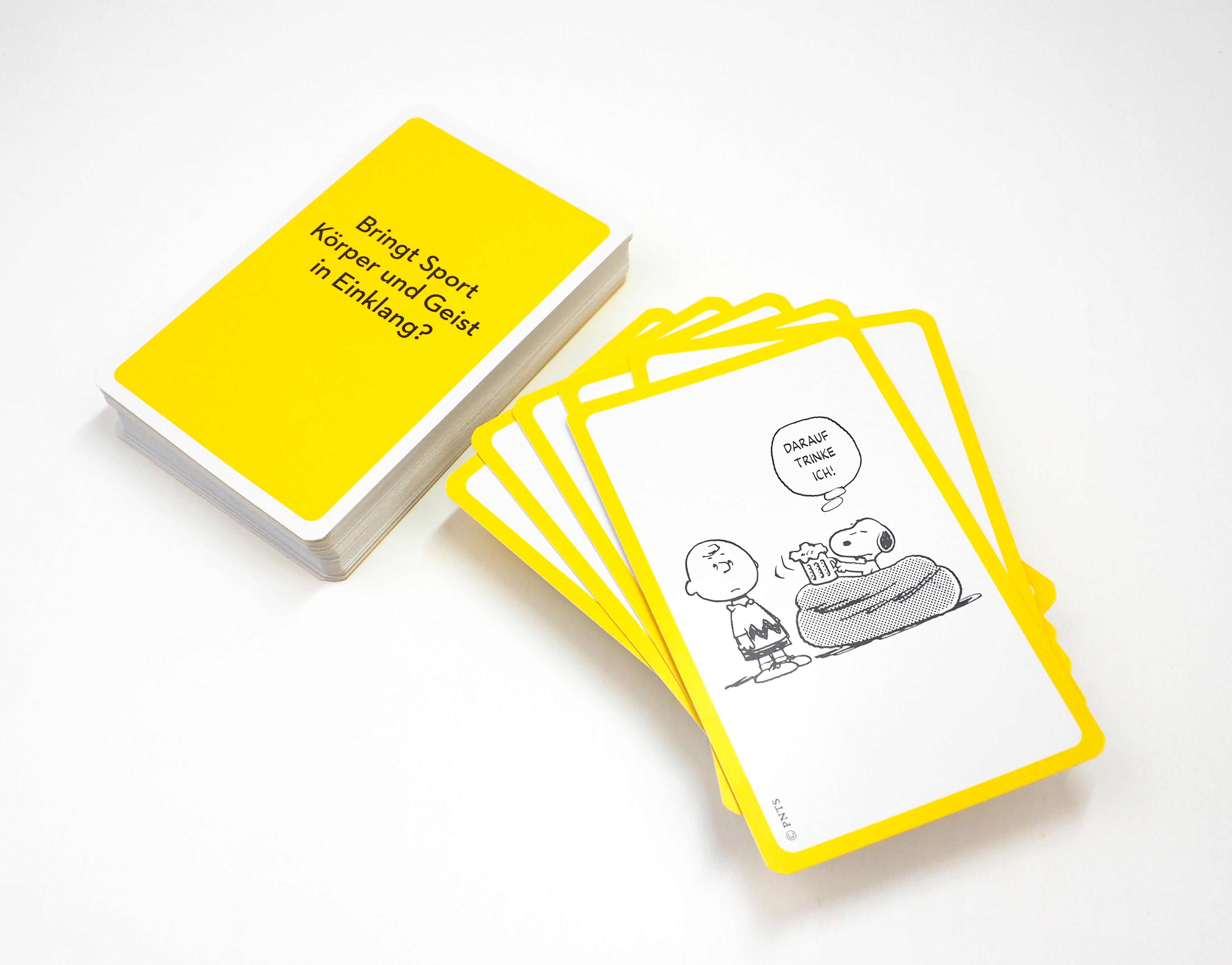 Beispielinhalt (Bild) Peanuts für alle Lebenslagen. 52 Karten mit Weisheiten von Charlie Brown, Snoopy & Co.