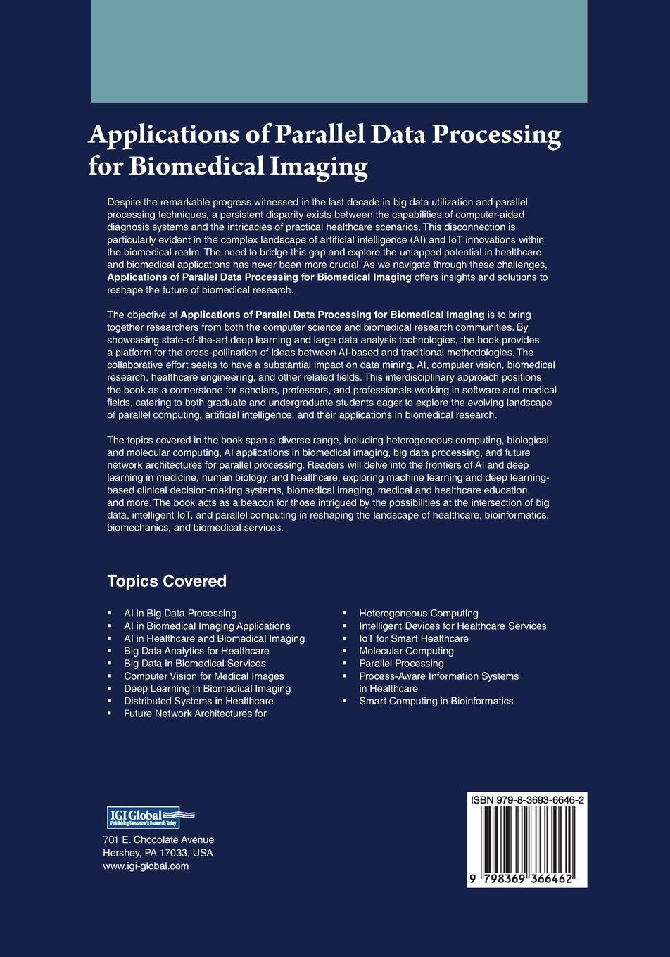 Rückseitencover Applications of Parallel Data Processing for Biomedical Imaging